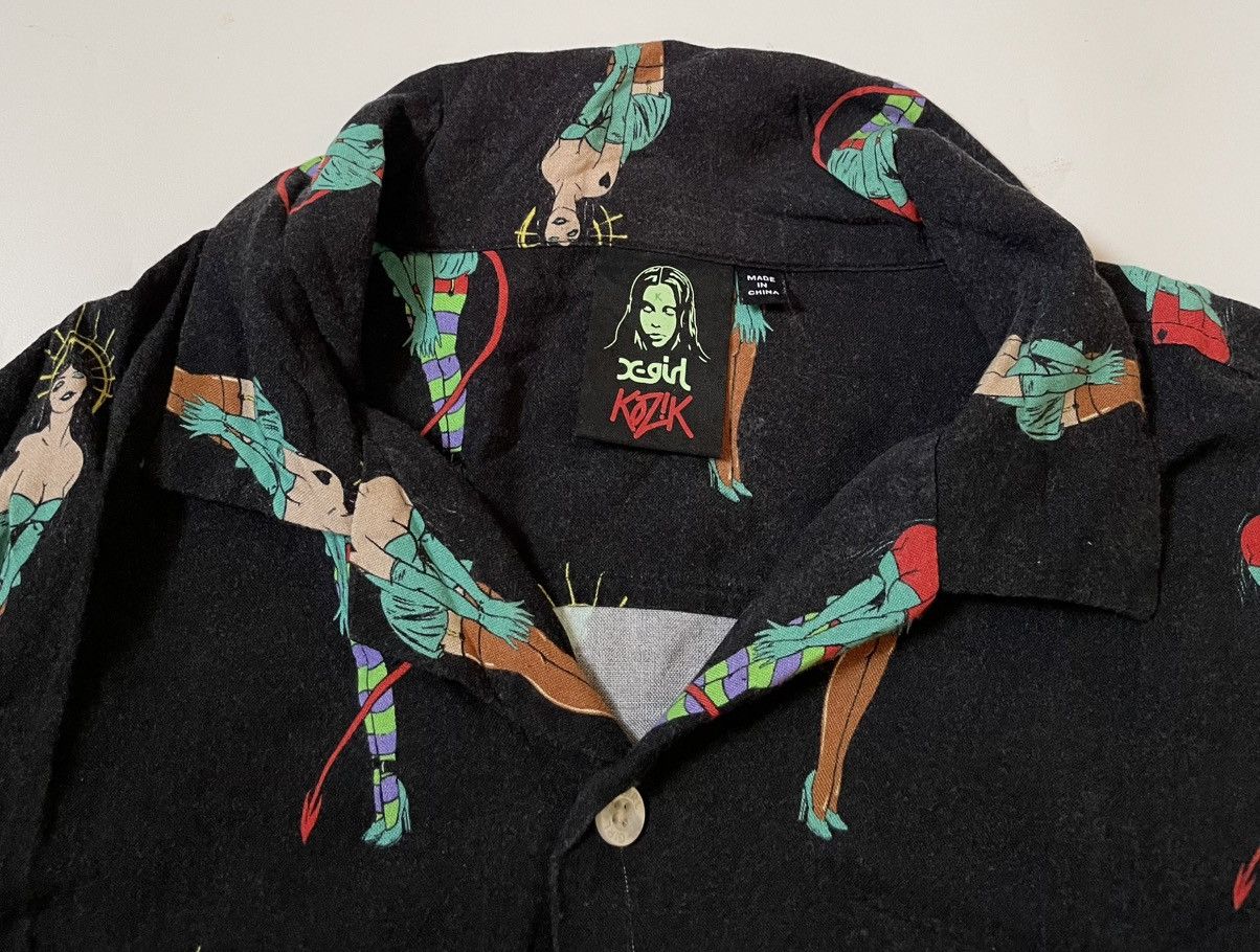 Hysteric Glamour TAX FREE 🇺🇸 X-girl x kozik printed flowy camp shirt Size US M / EU 48-50 / 2 - 6 Thumbnail