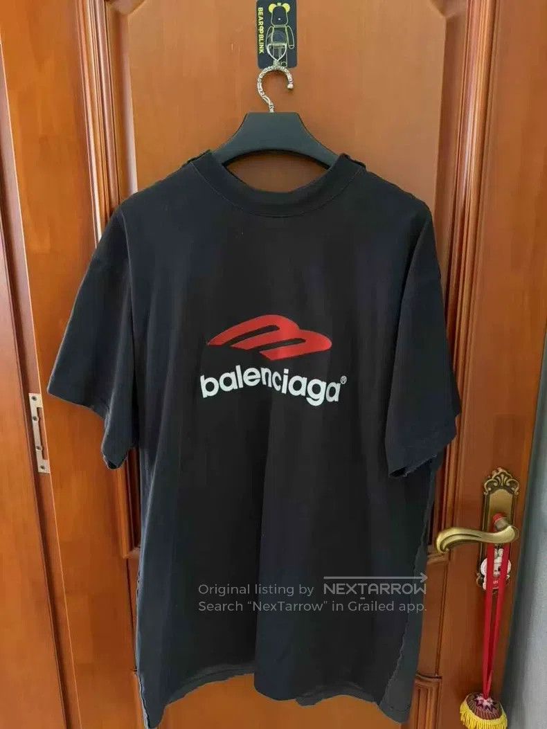 Balenciaga Balenciaga Tape 3B Patchwork Short Sleeve Size US M / EU 48-50 / 2 - 2 Thumbnail