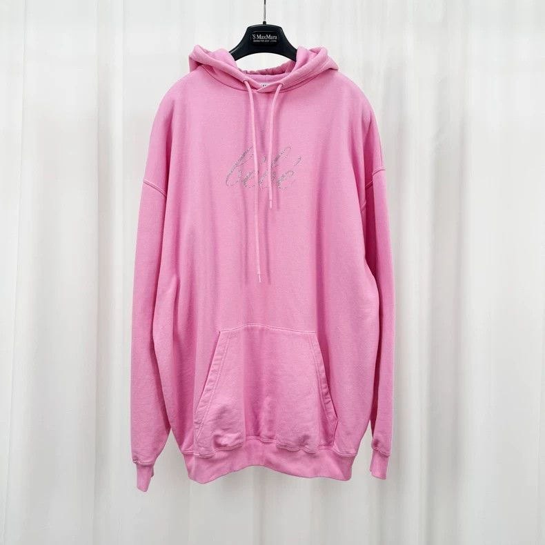 Balenciaga Balenciaga Crystal Letter Hoodie - dmc Size US L / EU 52-54 / 3 - 1 Thumbnail
