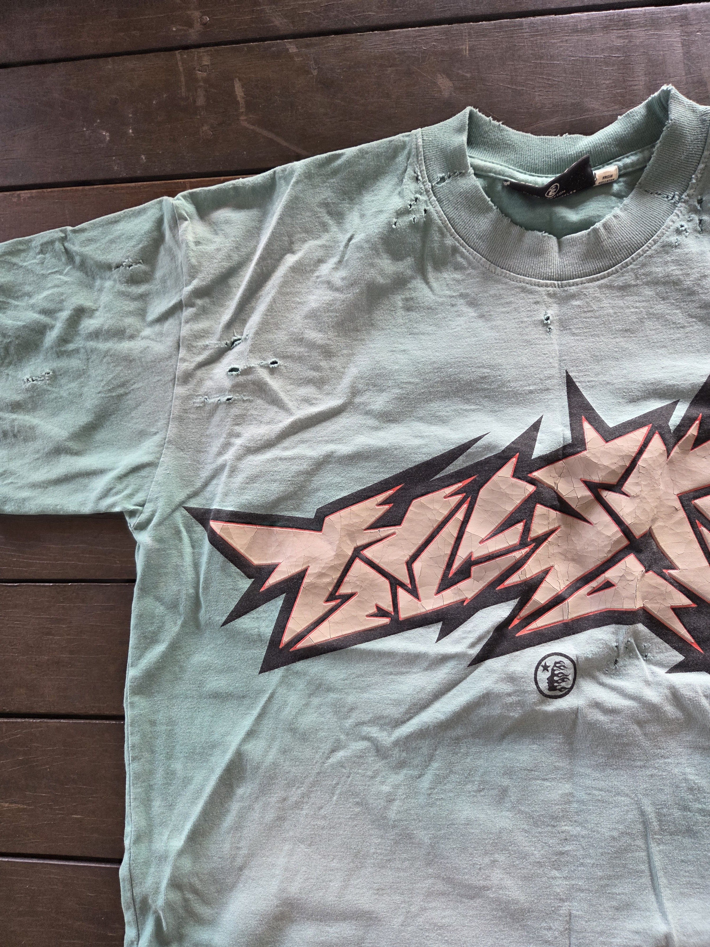 HELLSTAR Unreleased Hellstar Turquoise cracked print Capsule 10 shirt Size US S / EU 44-46 / 1 - 6 Thumbnail
