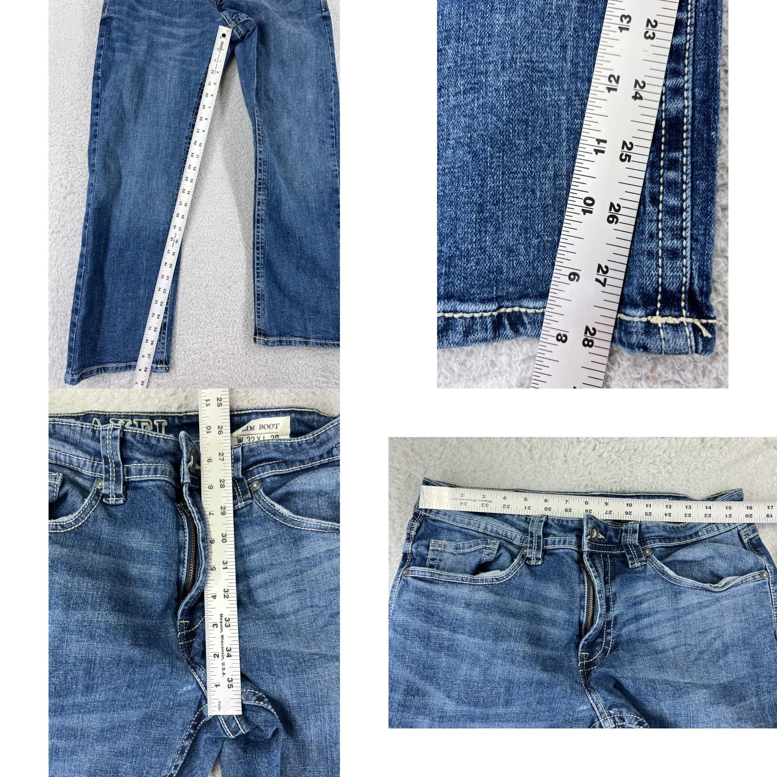 Vintage TK Axel Jeans Men 36 Blue Denim Cotton Blend Embroidered 5-Pocket Design Straight Relaxed 36x32 Size US 36 / EU 52 - 8 Thumbnail