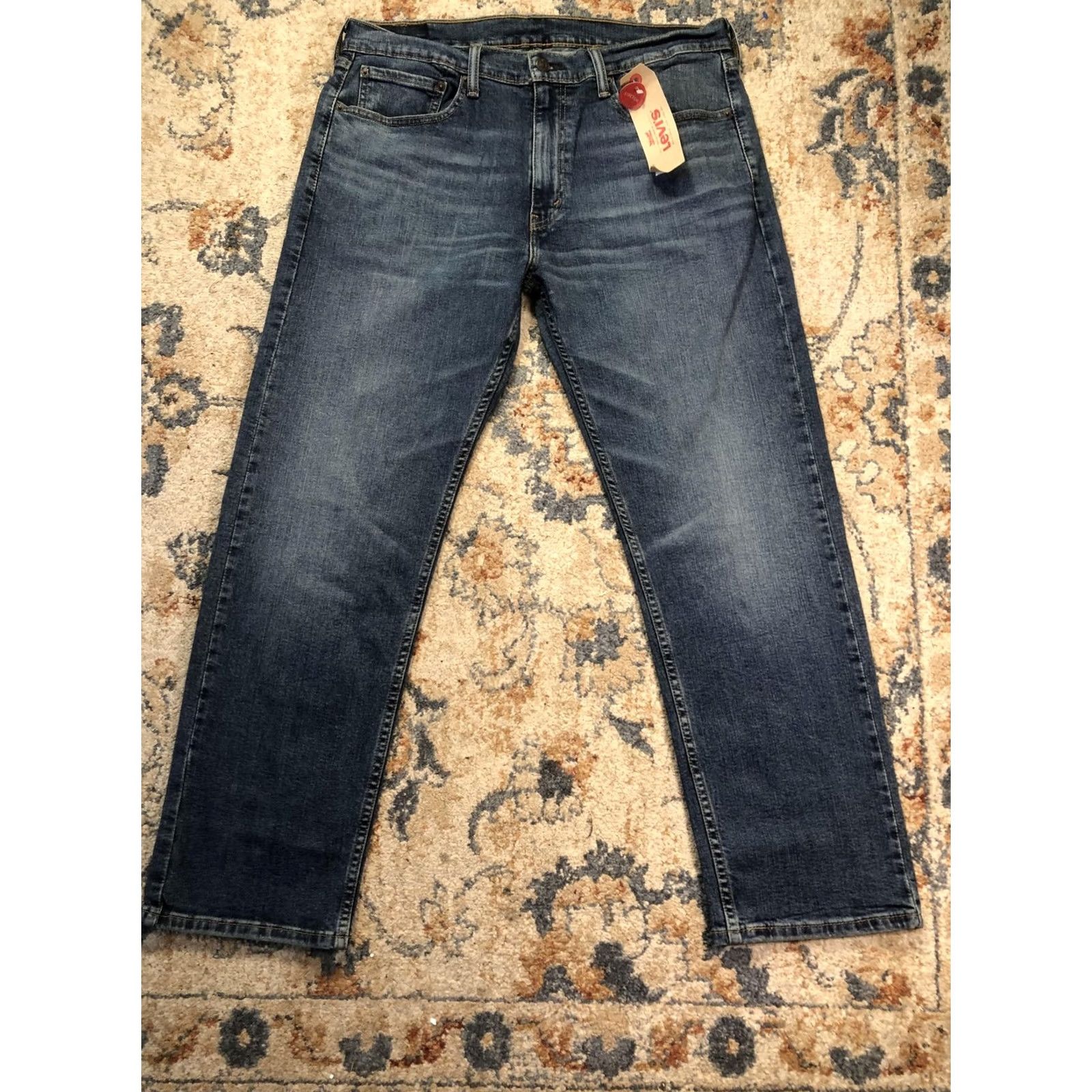 Levi's Levi's 505 Jeans Mens 36x30 Blue Medium Wash Regular Straight Zip Fly Denim Jeans Regular Fit Mens Size US 36 / EU 52 - 4 Thumbnail