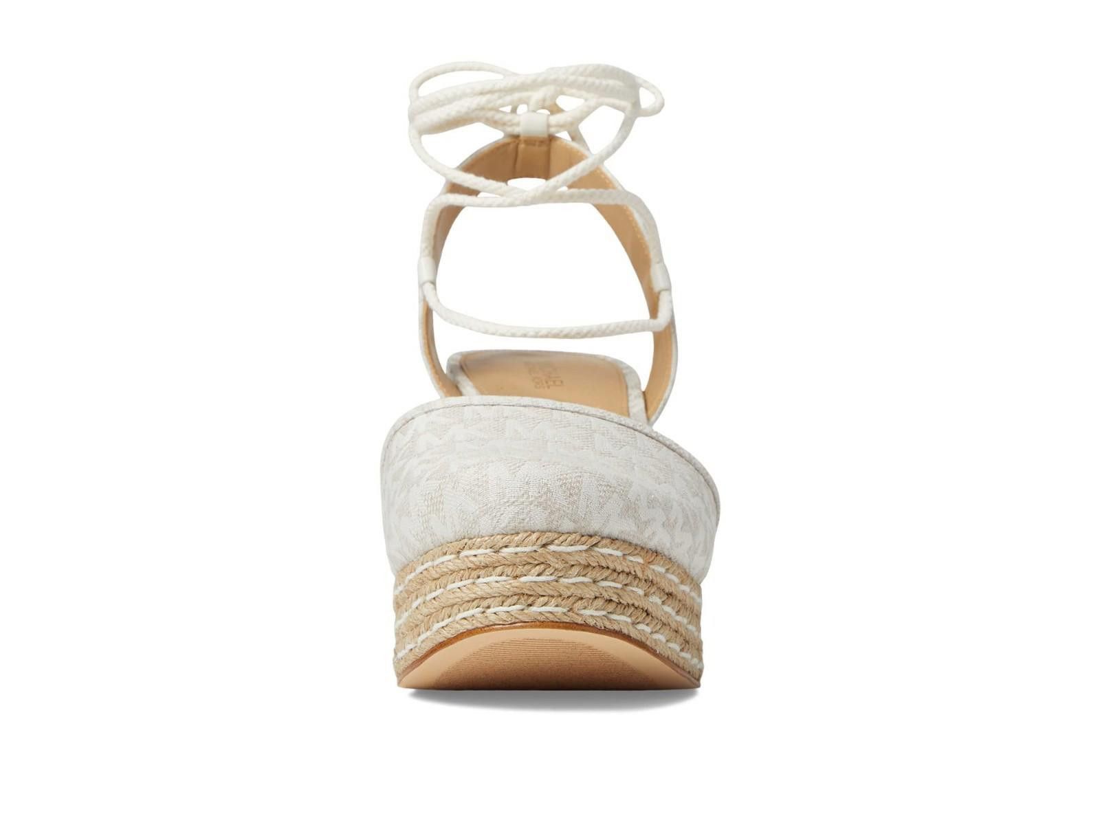 Michael Kors Michael Kors Margie Closed Toe Wedge Sandals Natural 7.5 NEW Size US 7.5 / IT 37.5 - 4 Thumbnail