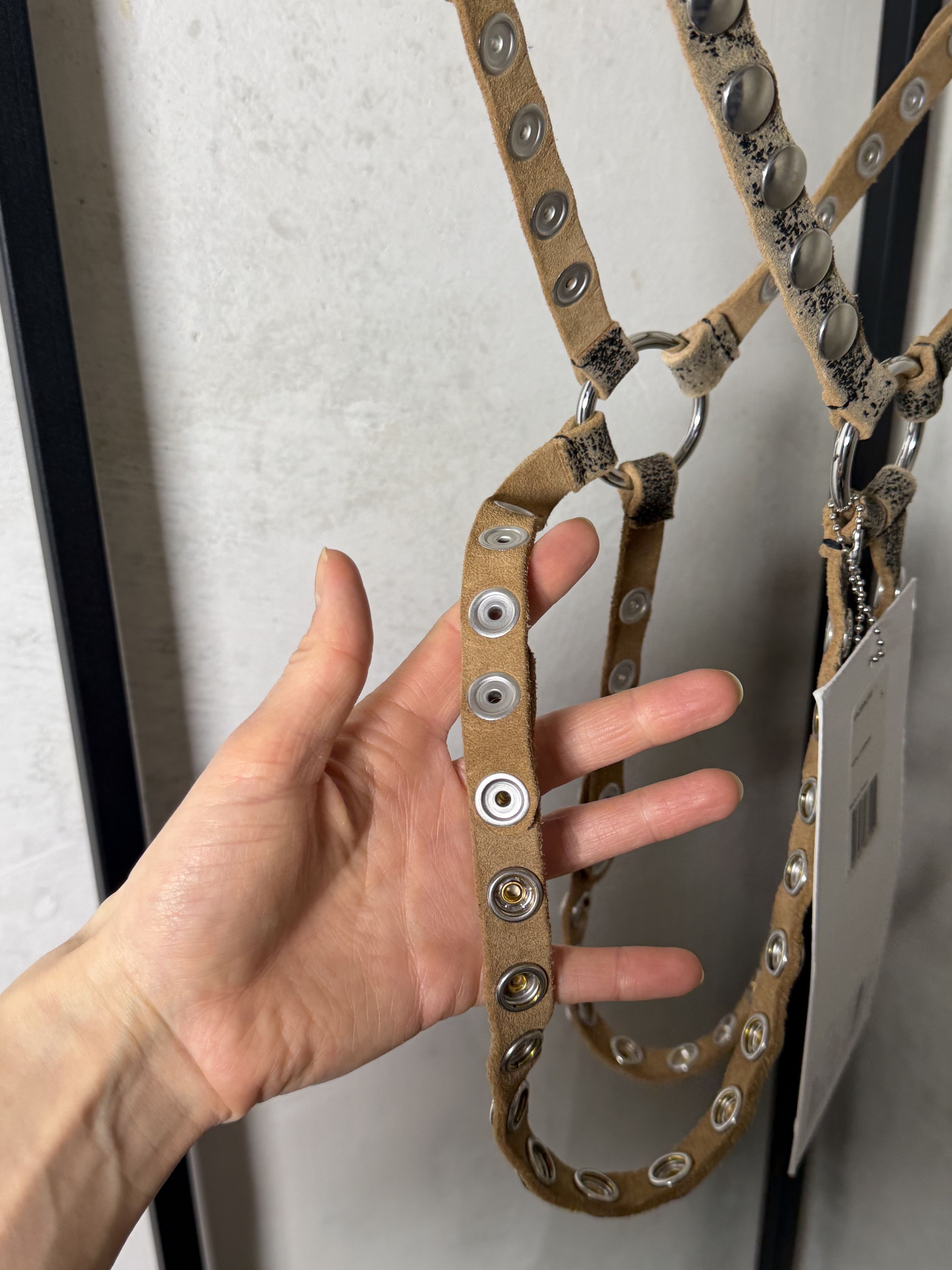 Vaquera VAQUERA Leather Studded Harness Belt Size ONE SIZE - 6 Thumbnail