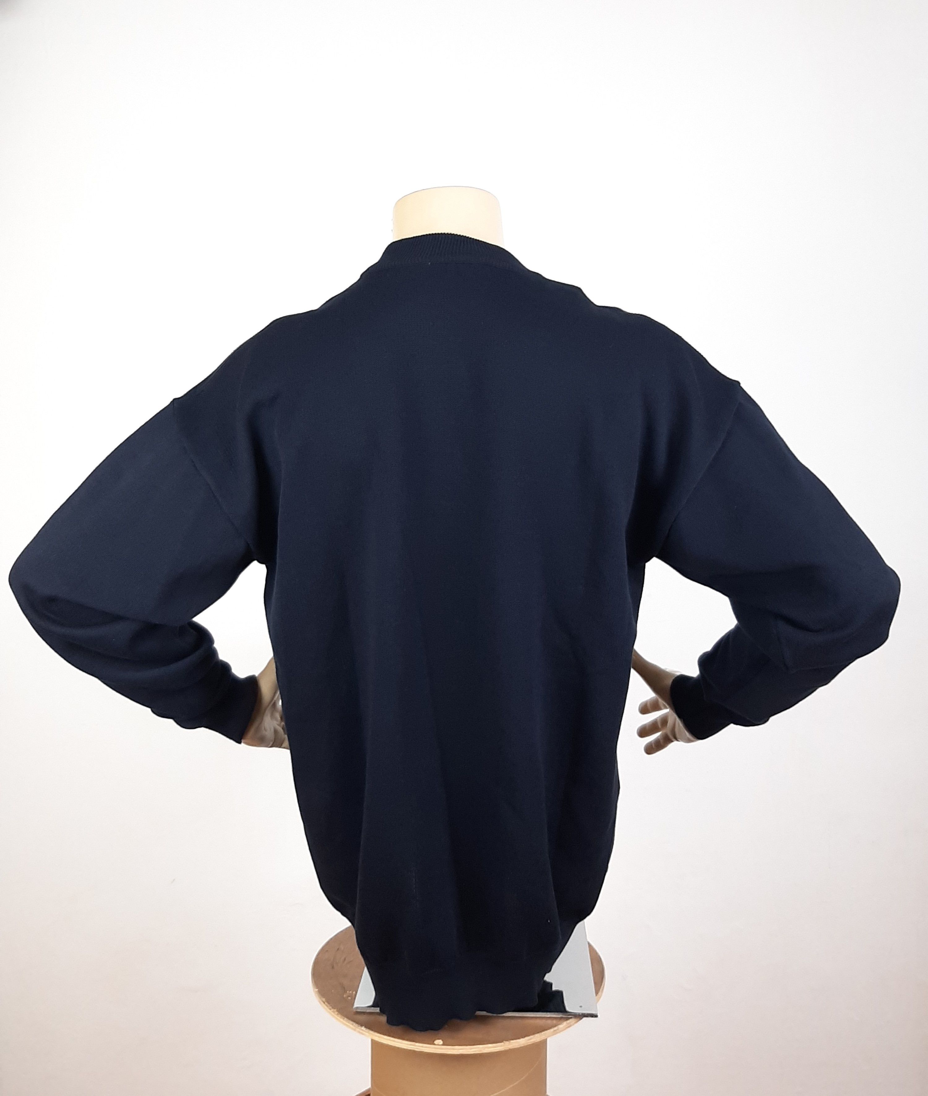 Versace Versace Sweater Navy Size IT 48 M Intarsia Size US M / EU 48-50 / 2 - 5 Thumbnail