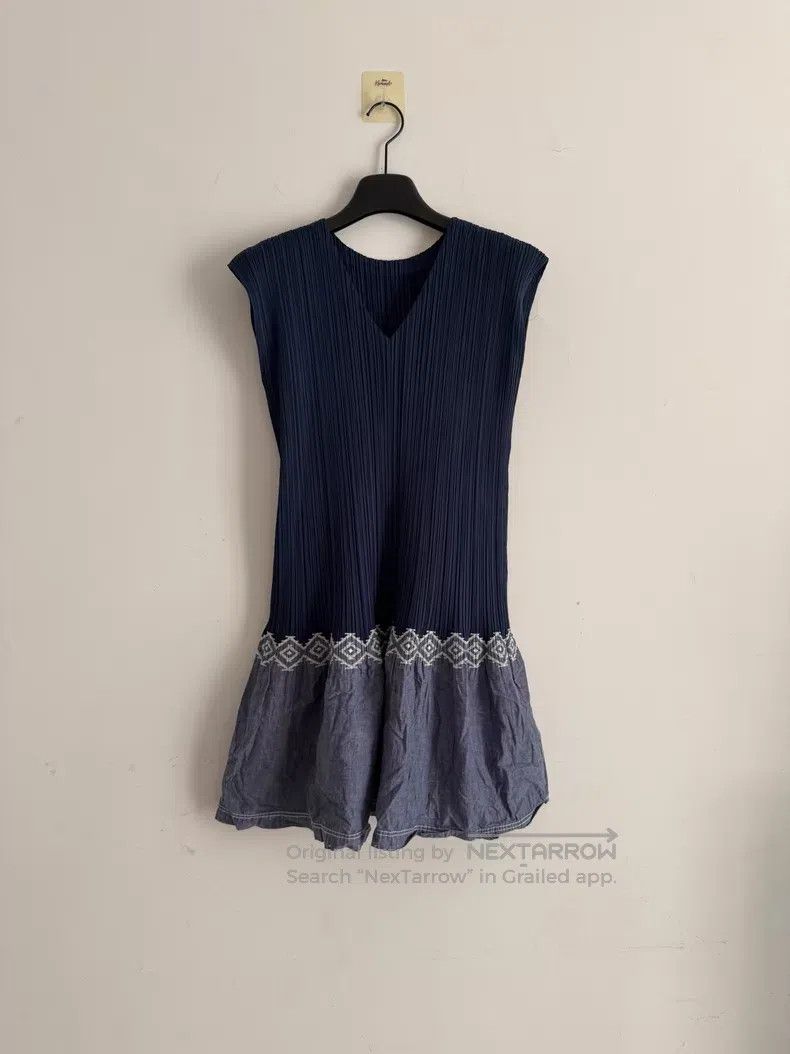 Issey Miyake Issey Miyake Denim Dress Size L / US 10 / IT 46 - 1 Thumbnail
