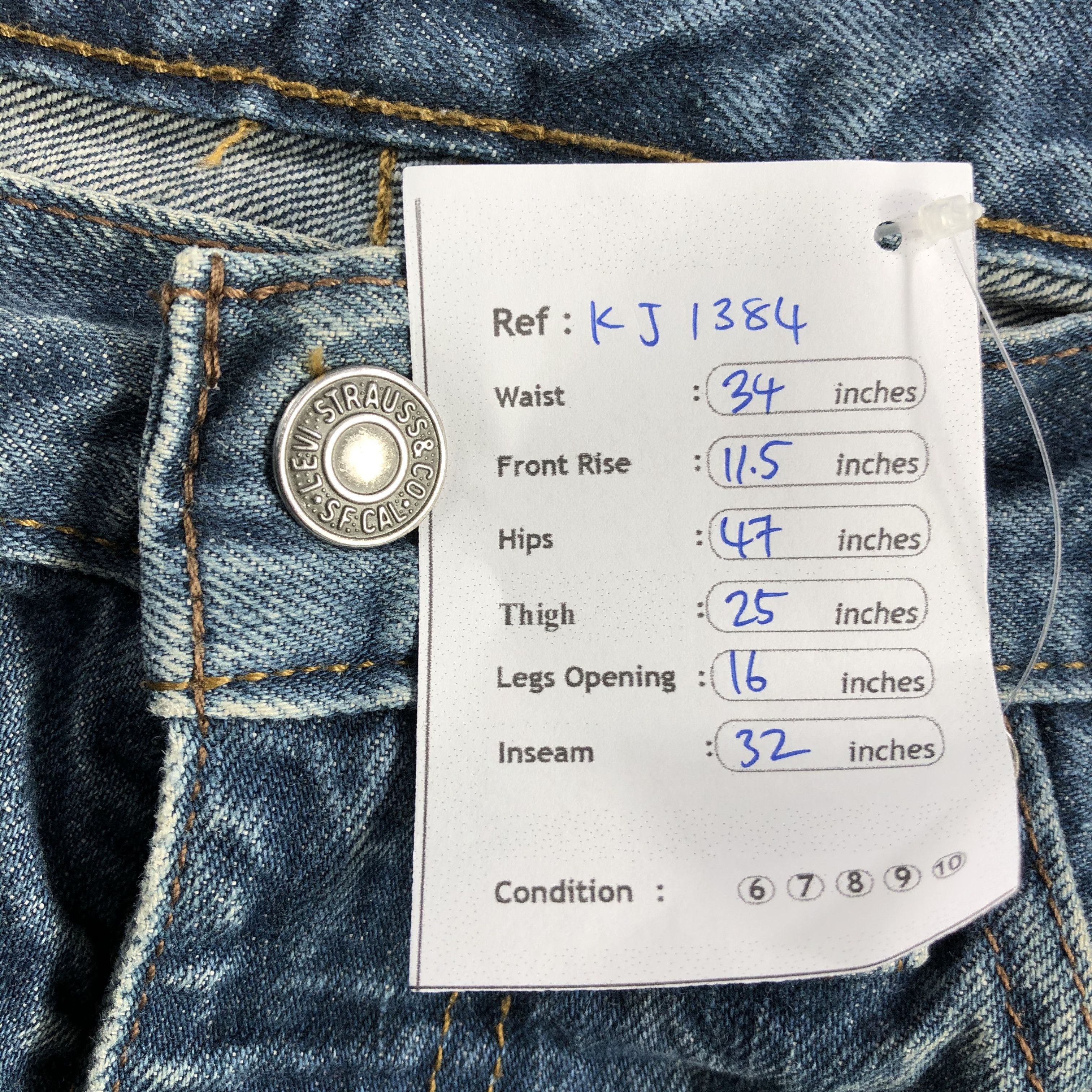 Levi's Vintage Levi's 505 Jeans Faded Blue Denim KJ1384 Size US 34 / EU 50 - 14 Thumbnail