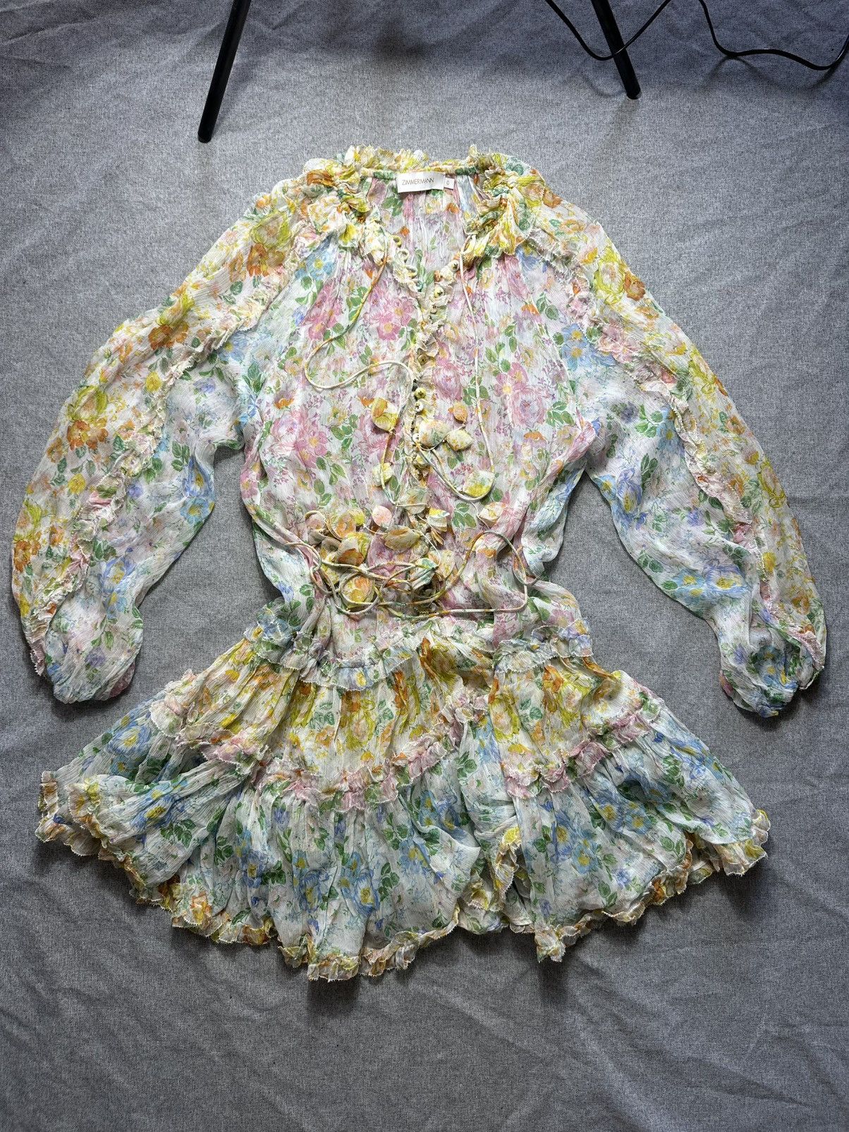 Zimmermann Zimmermann Silk Multi color Floral Dress Size S / US 4 / IT 40 - 2 Thumbnail