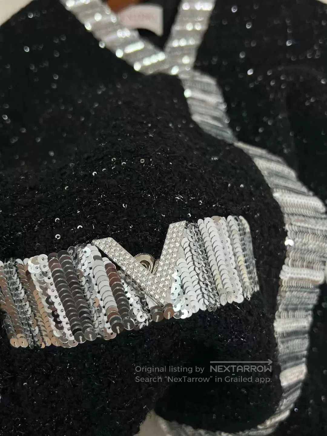 Valentino Valentino Black Sequined V. Size S / US 4 / IT 40 - 4 Thumbnail