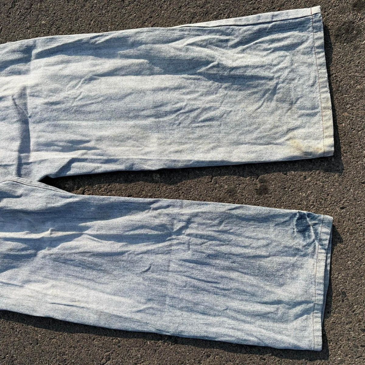 Japanese Brand Indigo Red Peace Graphic Denim Jeans Y2K Streetwear Size US 36 / EU 52 - 11 Thumbnail