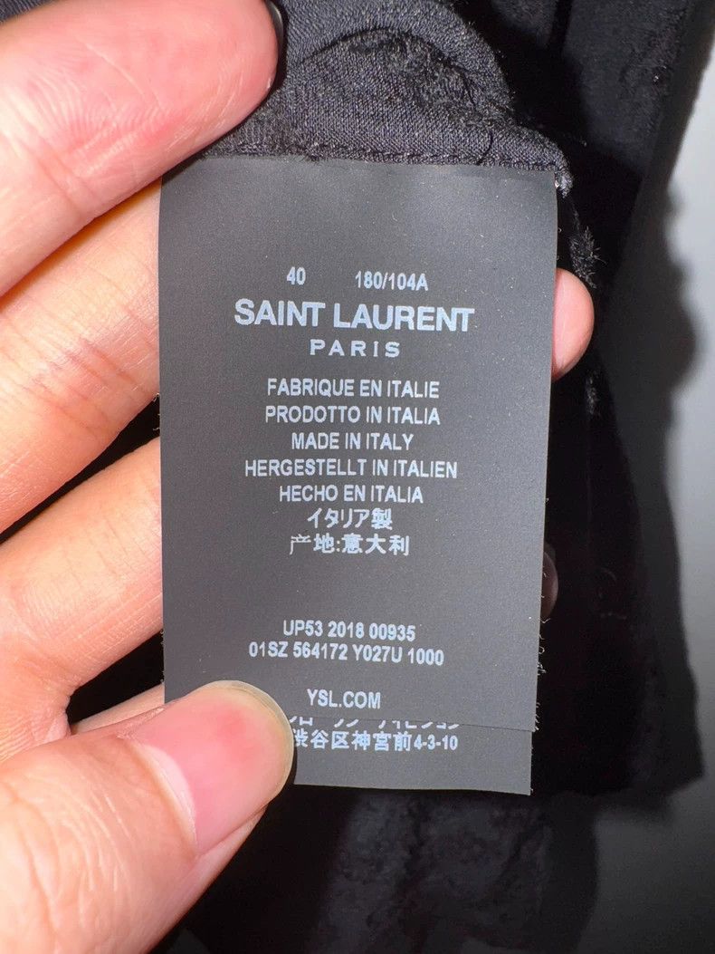 Saint Laurent Paris Saint Laurent Paris 19SS Silk Scale Embroidered Diamond Ch Size US XXS / EU 40 - 7 Thumbnail