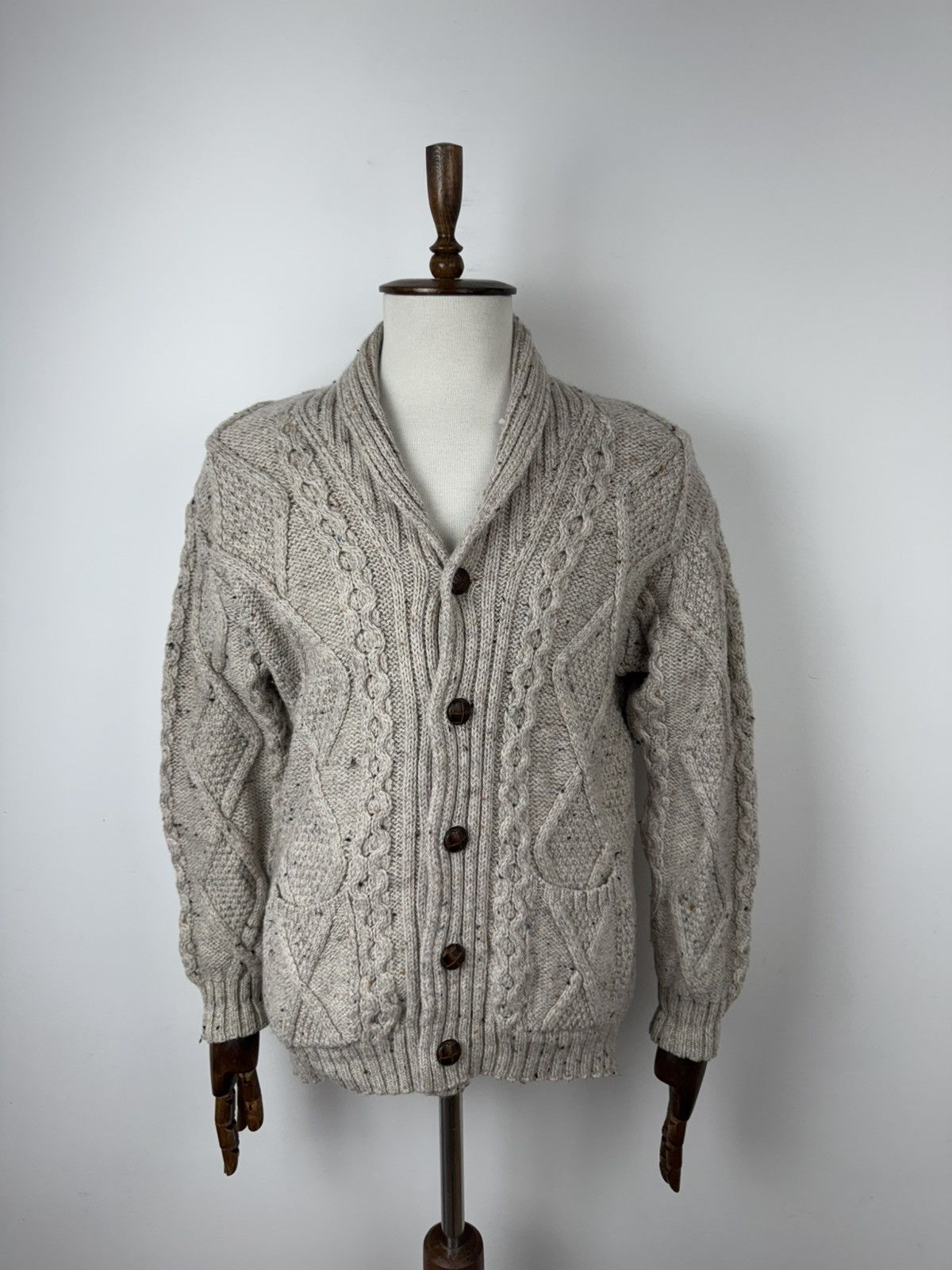 Aran Crafts Men’s Vintage Aran Crafts Wool Knitted Cardigan Sweater Size US M / EU 48-50 / 2 - 1 Thumbnail