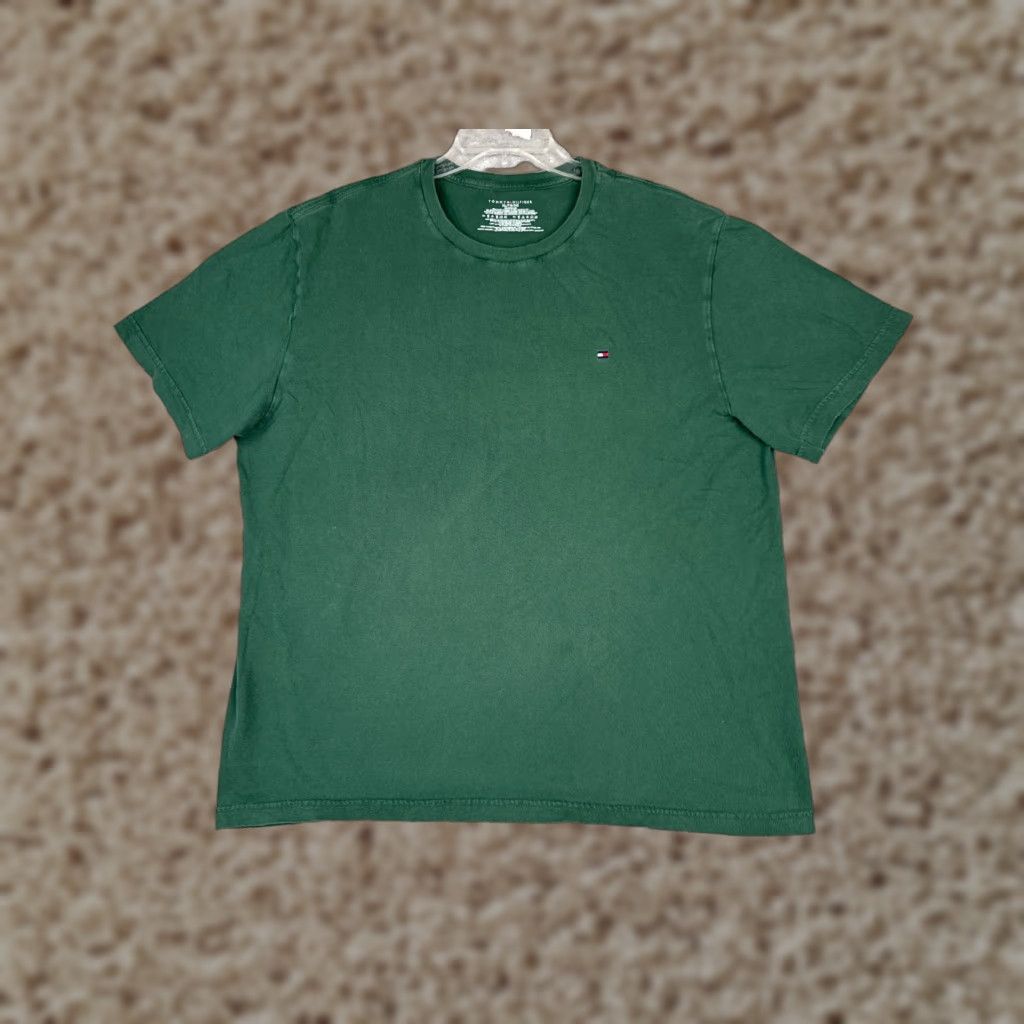 Tommy Hilfiger Tommy Hilfiger Shirt Adult XL Green Short Sleeve Crew Neck 100% Cotton Size US XL / EU 56 / 4 - 1 Thumbnail