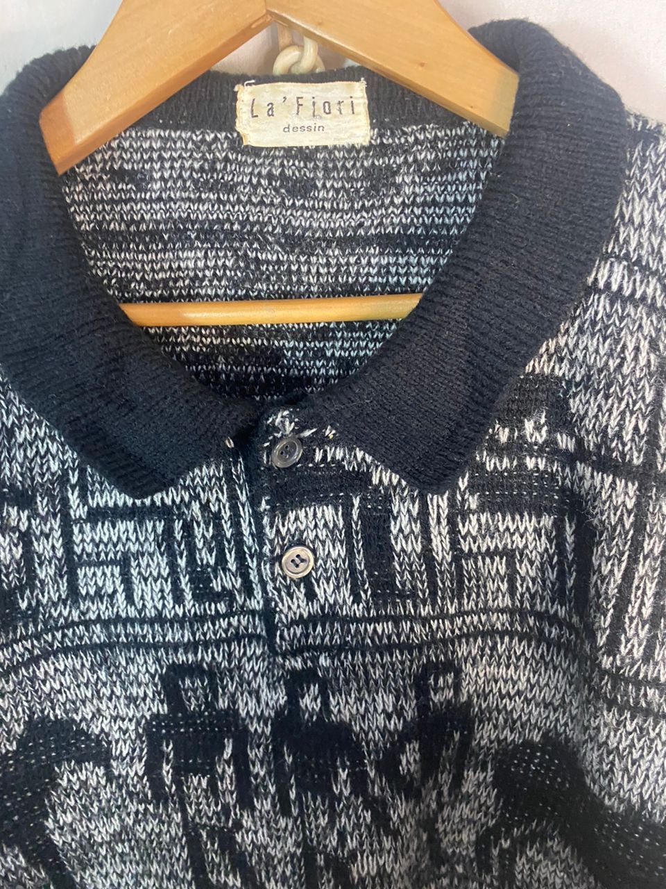 Designer × Japanese Brand × Vintage Unisex 🔥La’fiori dessin fullprint knitwear sweatshirt Size US L / EU 52-54 / 3 - 6 Thumbnail