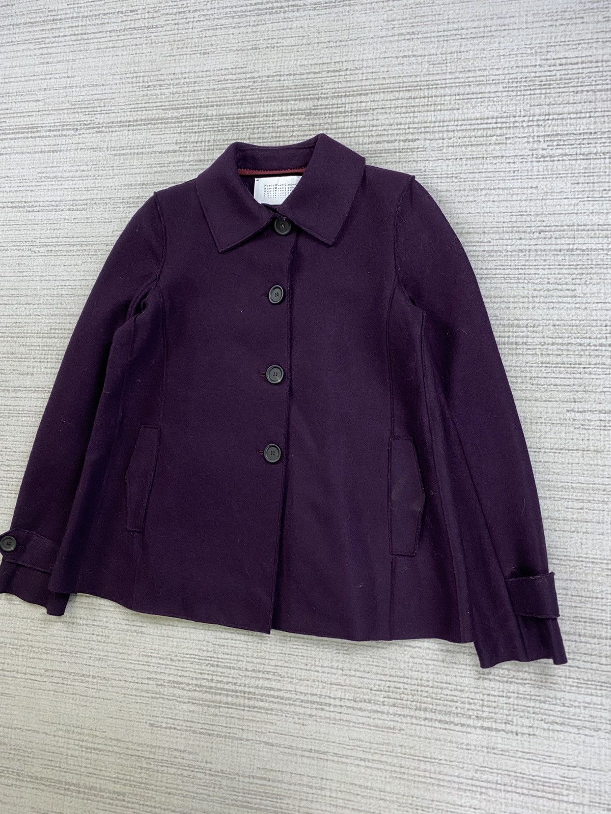 Harris Wharf London 🔥Harris Wharf London Purple Wool Coat Jacket Size S / US 4 / IT 40 - 4 Thumbnail