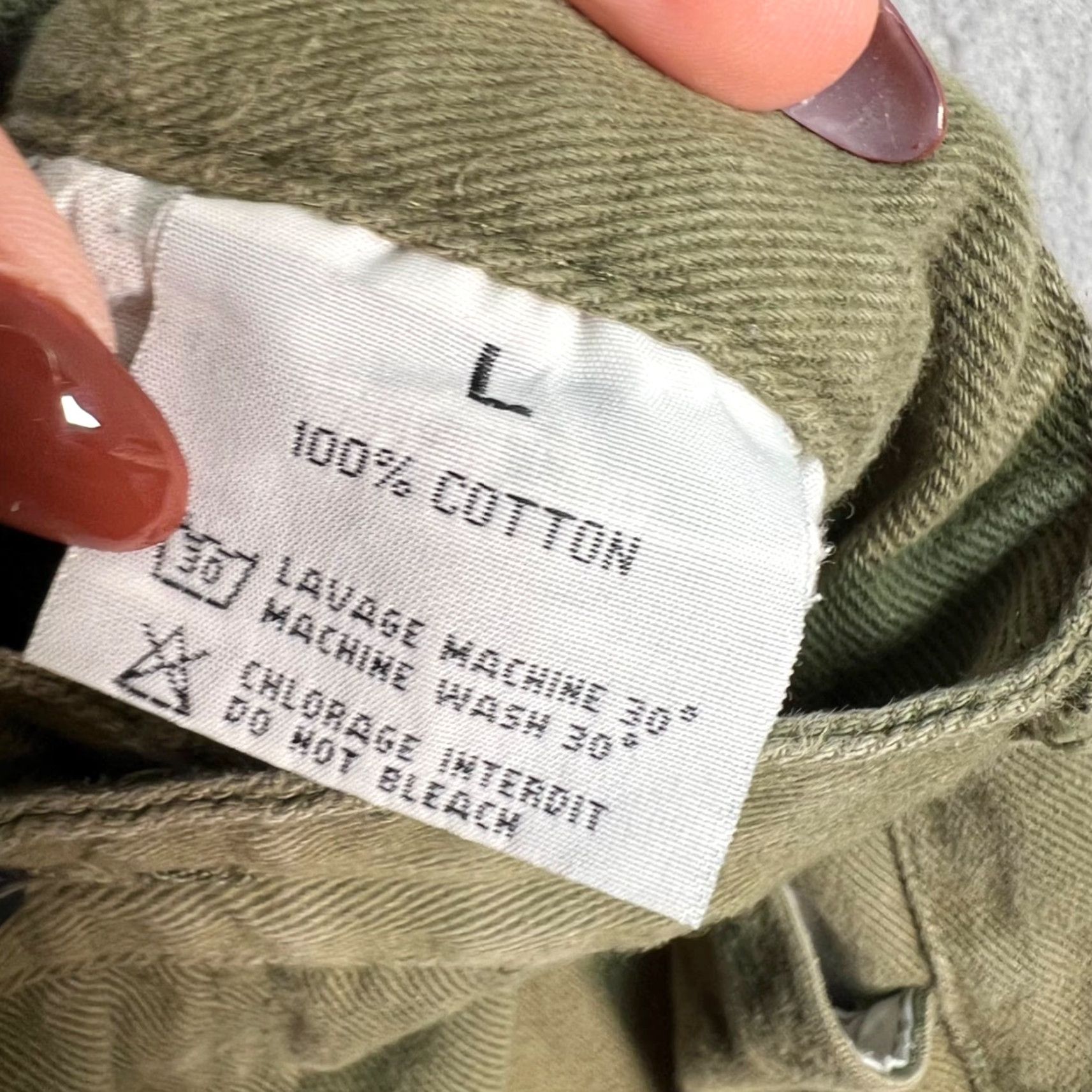 Vintage Sampson And Taylor Mens Cargo Pants Olive Green 100% Cotton - Flat Front, Cargo, Straight Leg, 27 Inseam, Size L Size US 33 - 4 Thumbnail