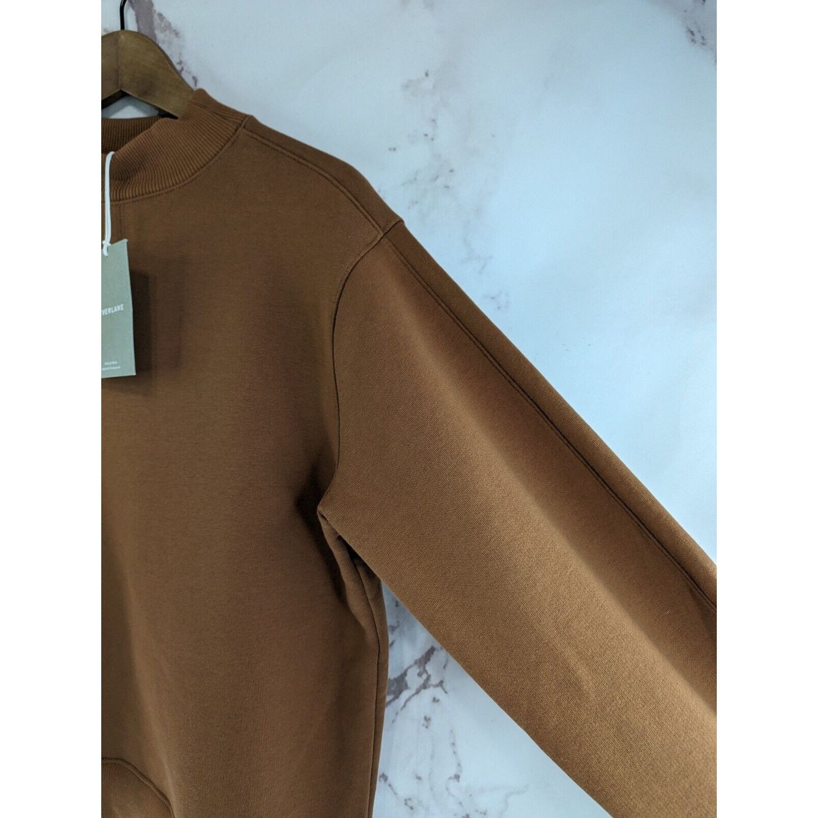 Everlane Everlane Sweatshirt Women XS Cocoa Mock Fleece Pullover Size XS / US 0-2 / IT 36-38 - 10 Thumbnail