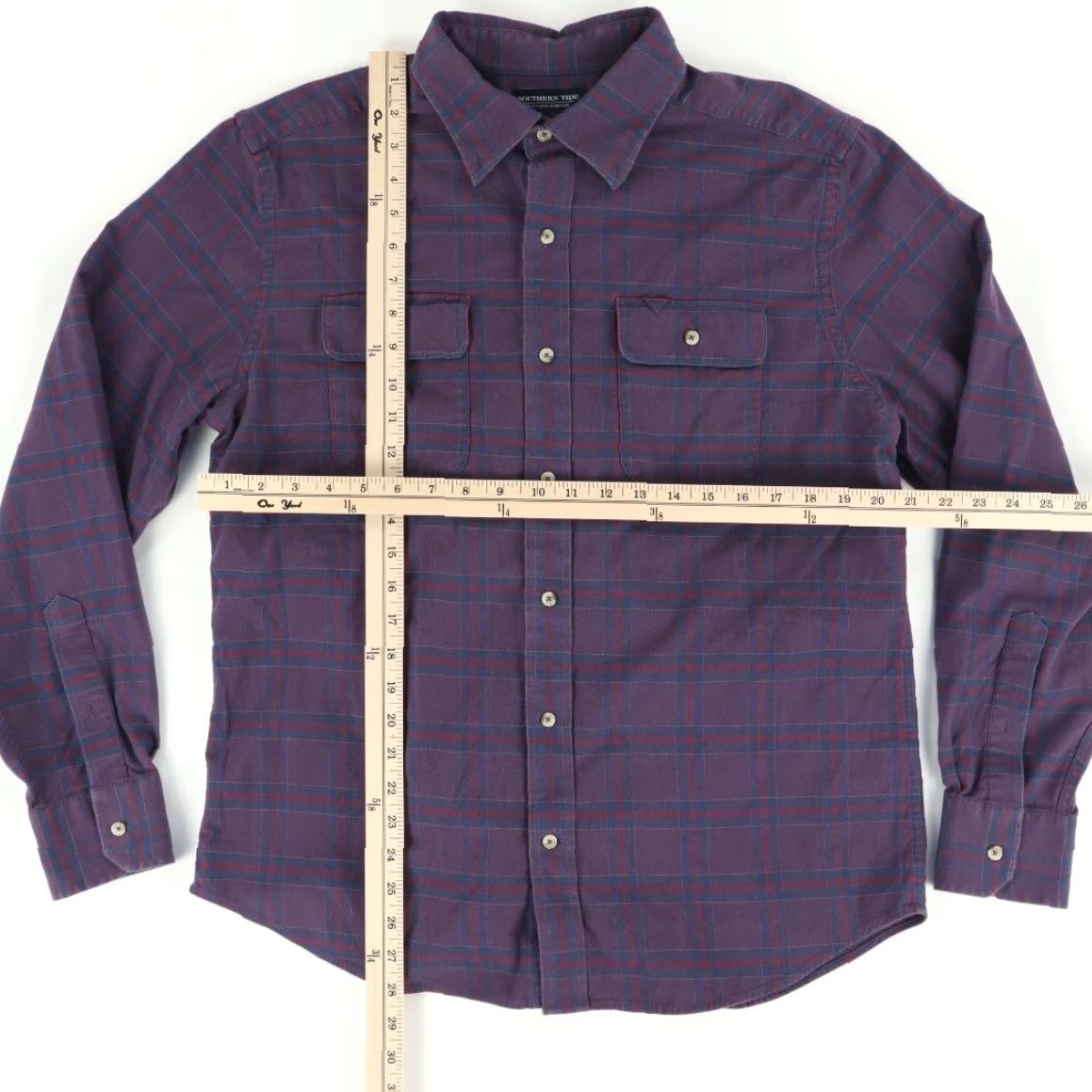 Southern Tide Southern Tide Shirt Gingham Purple Long Sleeve Button Down Men's L Size US L / EU 52-54 / 3 - 3 Thumbnail