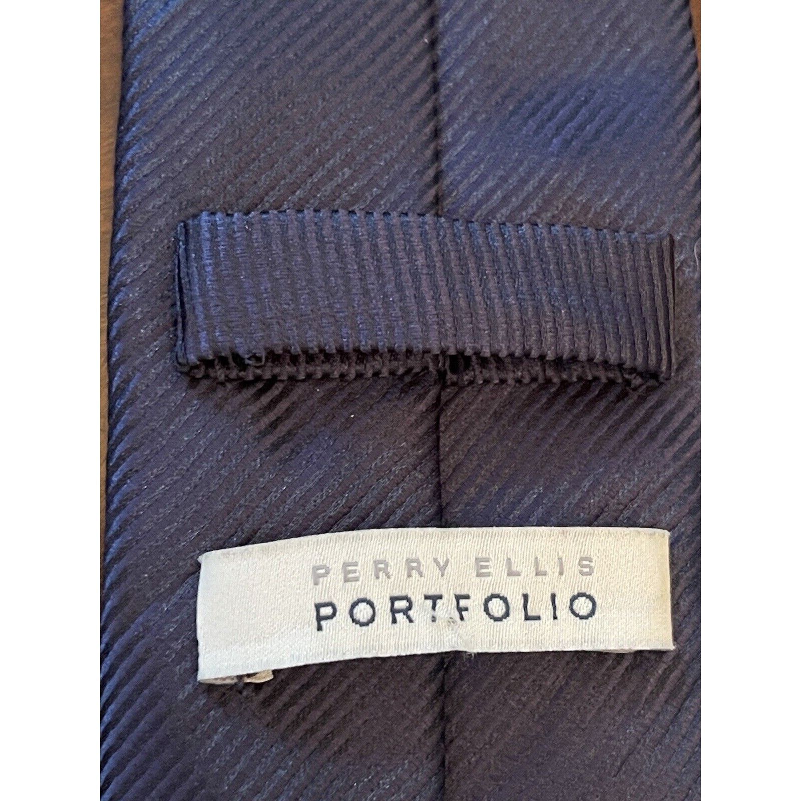 Perry Ellis Perry Ellis Portfolio Repp Blue 100% Polyester Made In China Size ONE SIZE - 8 Thumbnail