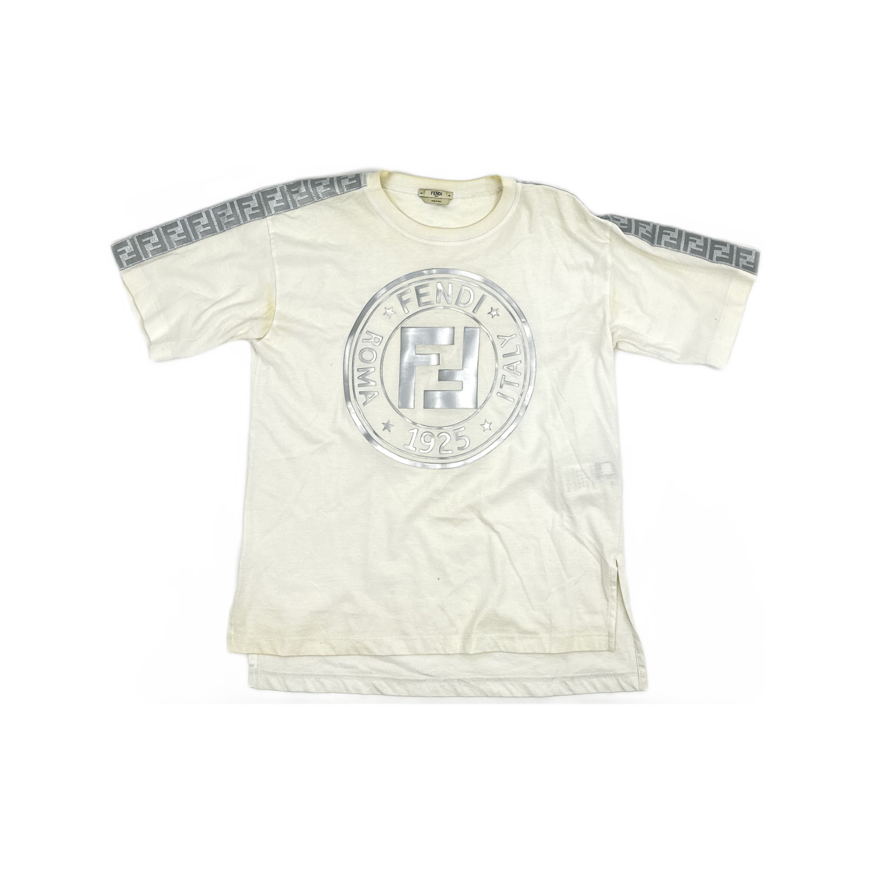 Fendi Fendi Roma 1925 Logo T-Shirt Size 40 Size S / US 4 / IT 40 - 1 Thumbnail