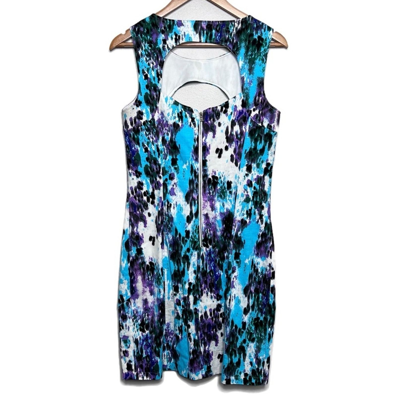 Guess GUESS Women's Shift Peekaboo Neckline Paint Splatter Dress Size XL / US 12-14 / IT 48-50 - 7 Thumbnail
