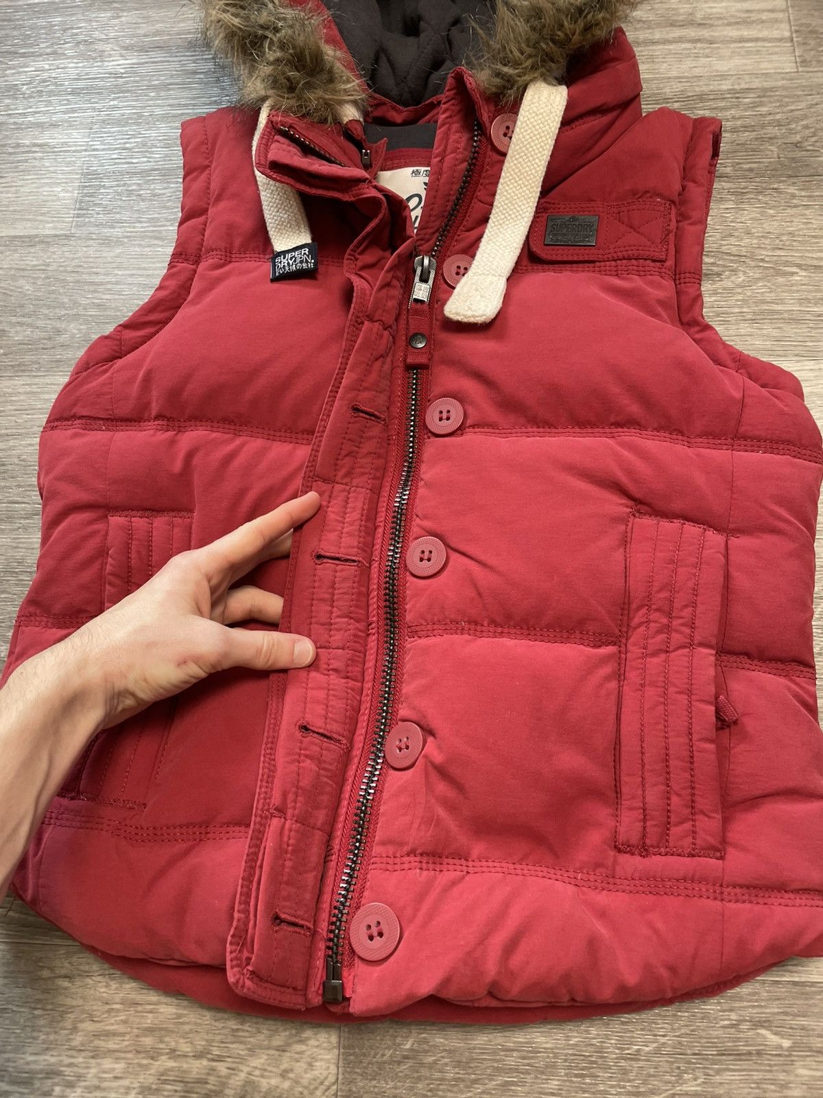 Superdry Superdry Abercrombie Fitch Type Fur Vest Japanese Y2K Size L / US 10 / IT 46 - 6 Thumbnail