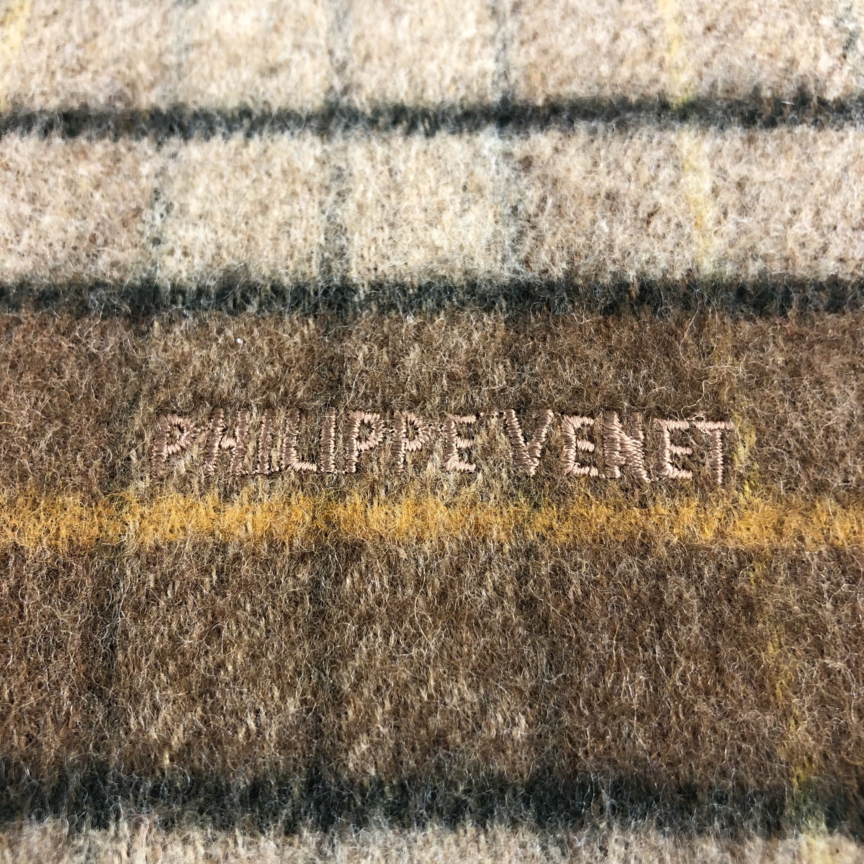 Vintage Philippe Venet Tartan Wool Scarf Muffler V799 Size ONE SIZE - 4 Thumbnail