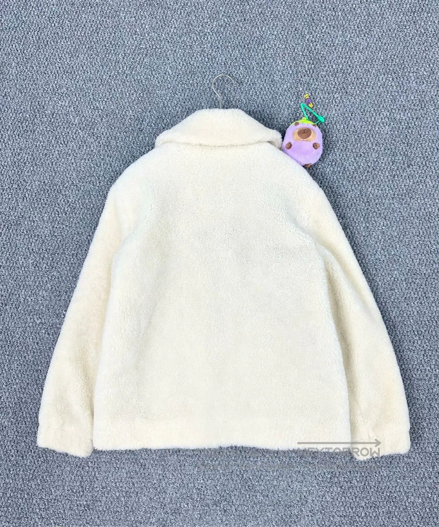 Burberry Burberry White Embroidered Logo Teddy Fleece Jacket| Size XXS / US 00 / IT 34 - 2 Thumbnail