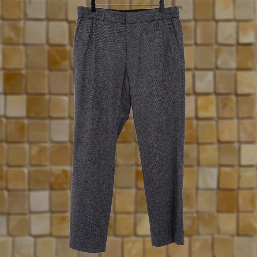 Vince Vince Men’s Owen Classic Fit Wool Blend Tweed Grey Trousers M NEW Size US 31 - 1 Thumbnail