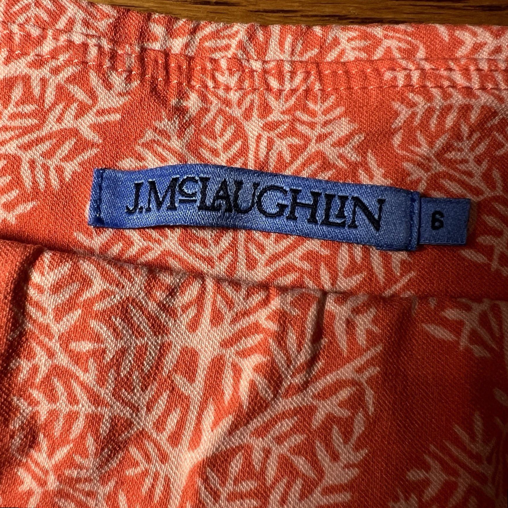 J.McLaughlin J.McLaughlin Ivy Pants Women's Size 6 Coral Floral Slim Tapered Casual Size 28" / US 6 / IT 42 - 3 Thumbnail