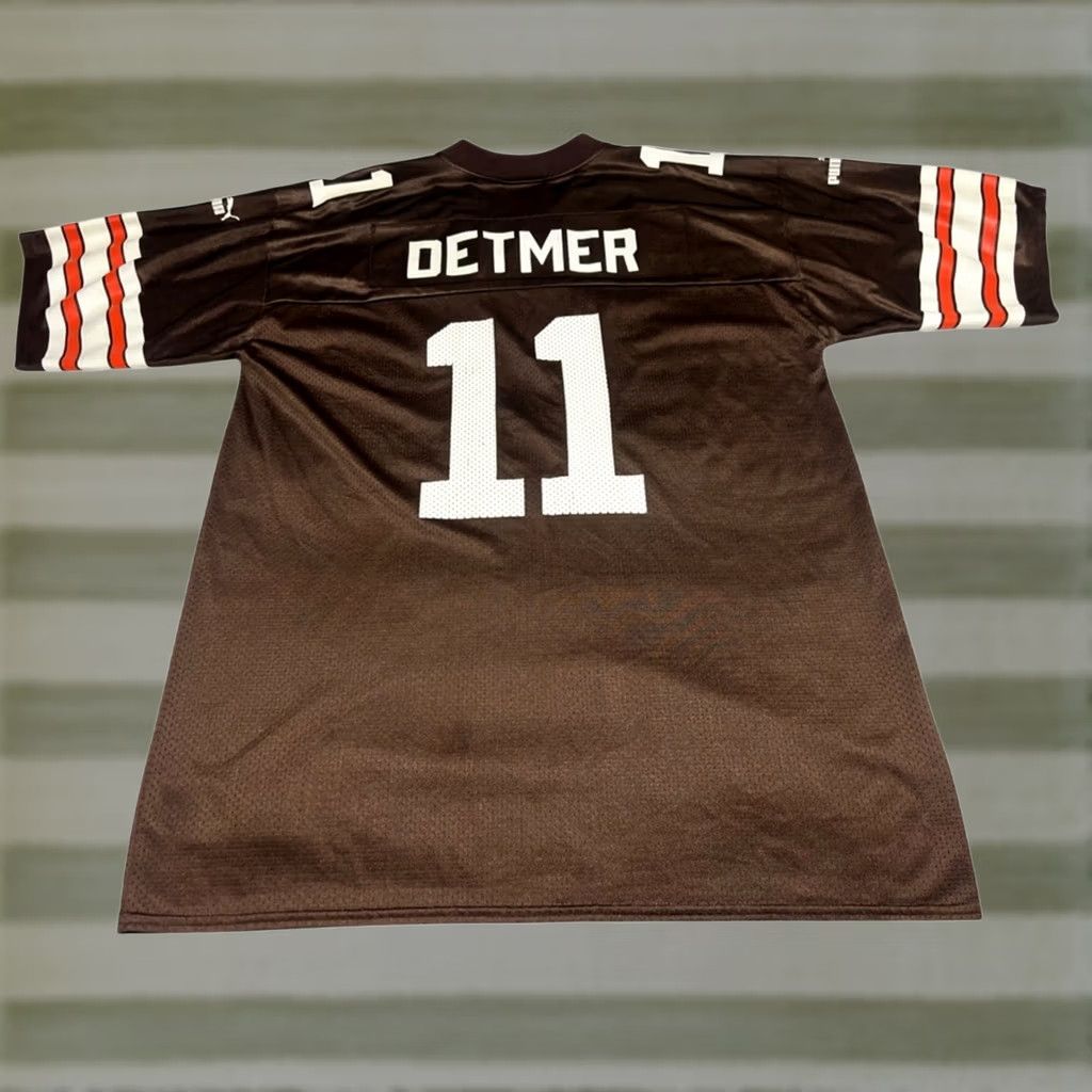 Puma PUMA Ty Detmer Browns Jersey NFL Orange Large Mens T-Shirt Cleveland Browns Football Jersey Mens Large Browns NFL Jersey Gray/Brown Size US L / EU 52-54 / 3 - 1 Thumbnail