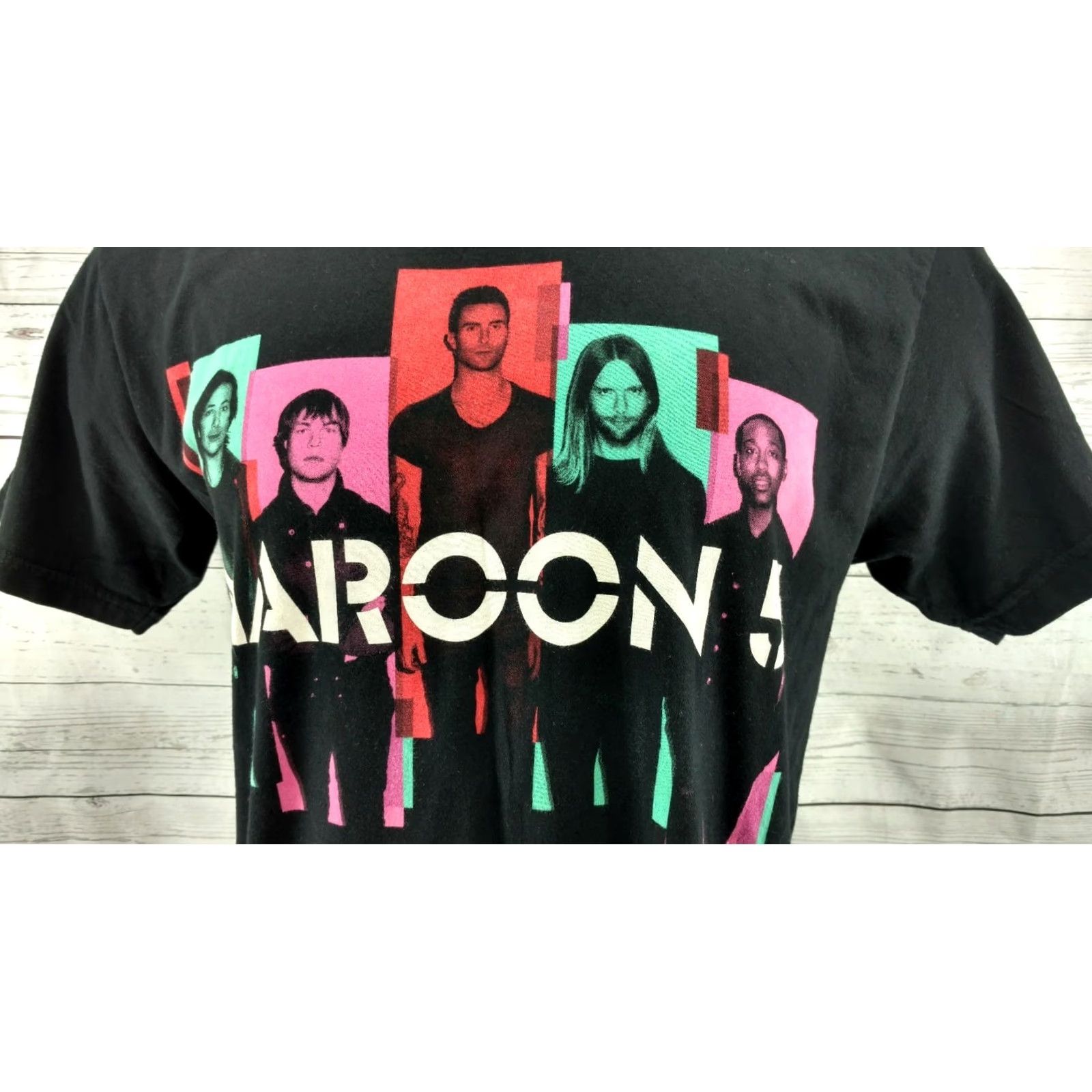 American Apparel Maroon 5 North American Concert Tour Pop Rock Music Fan Black T Shirt sz L Mens Shirt Graphic Tee 2013 Tour Size L / US 10 / IT 46 - 2 Thumbnail