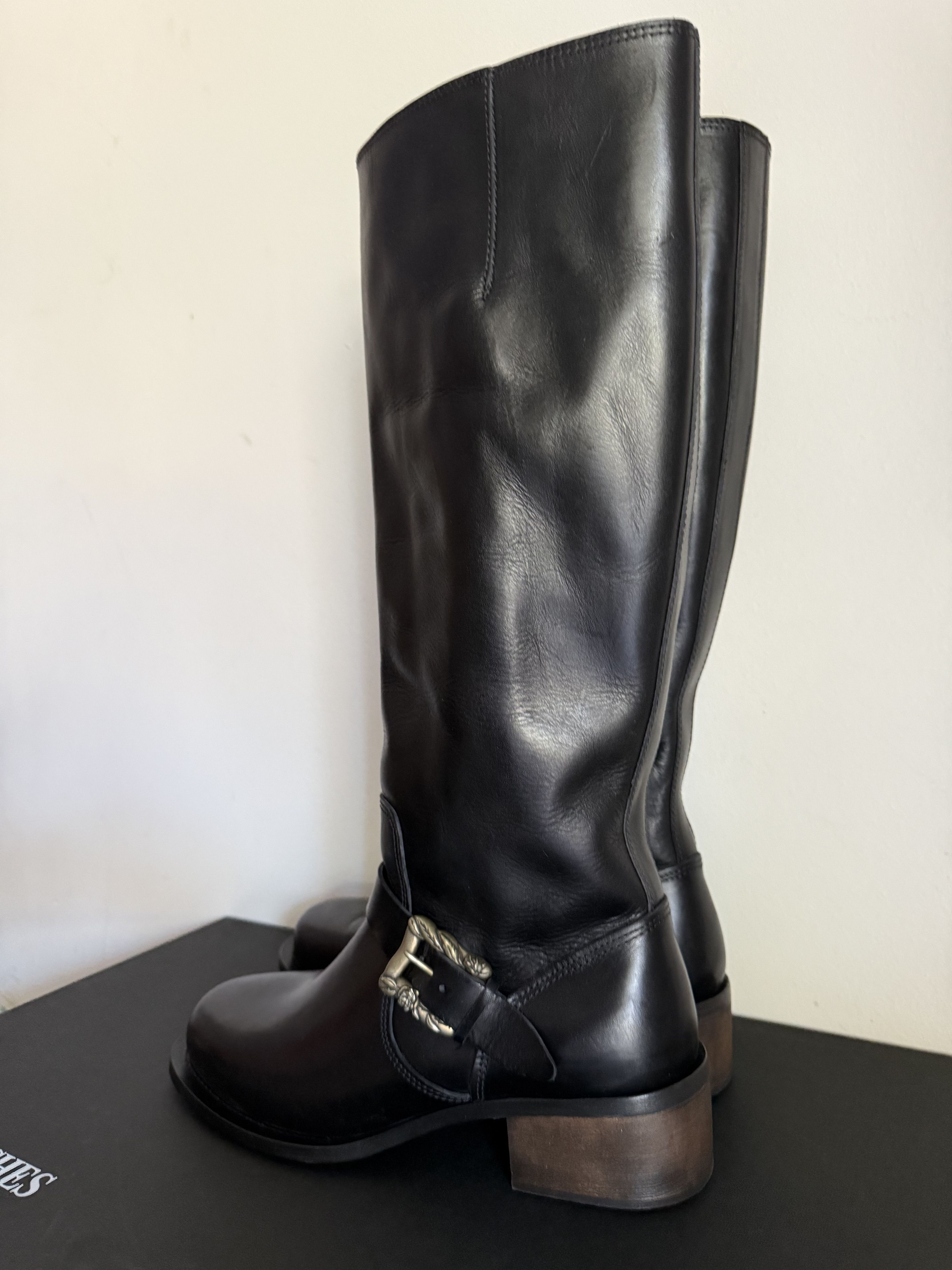 Enfants Riches Deprimes Calf-High Horsewide Buckle-Embellished Boot Size US 10.5 / EU 43-44 - 8 Thumbnail