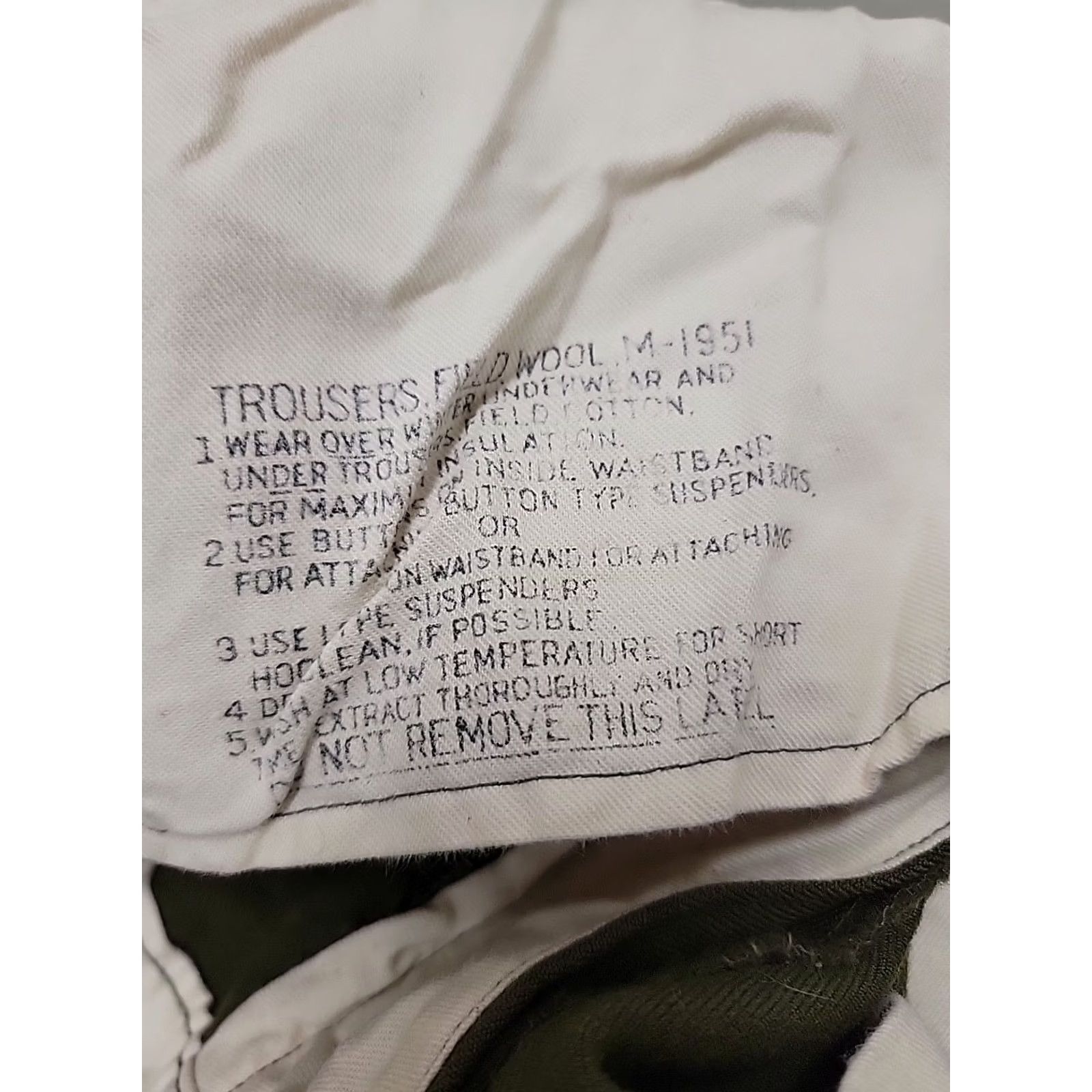 Vintage VINTAGE USA Military Pants Mens M Green Wool M-1951 Army Field Trousers Regular Waist 34 Inseam 29 Button Zip Casual Workwear Army Retro USA Mens Size US 31 - 4 Thumbnail