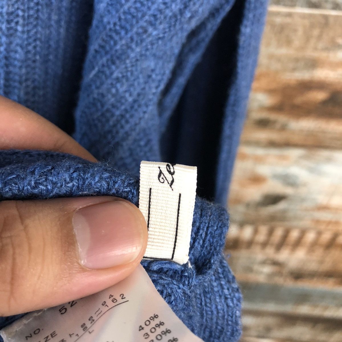Homespun Knitwear × Japanese Brand Altais japan vintage Blue sweatshirt Knitwear #A1561 Size US L / EU 52-54 / 3 - 10 Thumbnail