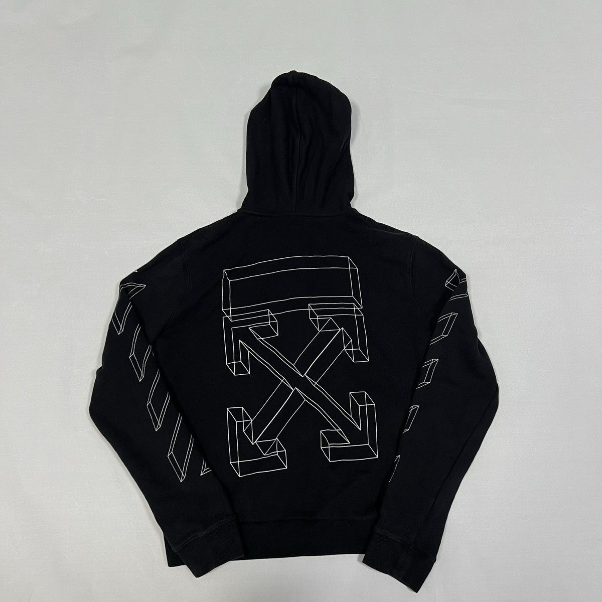 OFF-WHITE SS19 DIAG 3D LINES ZIP-UP HOODIE