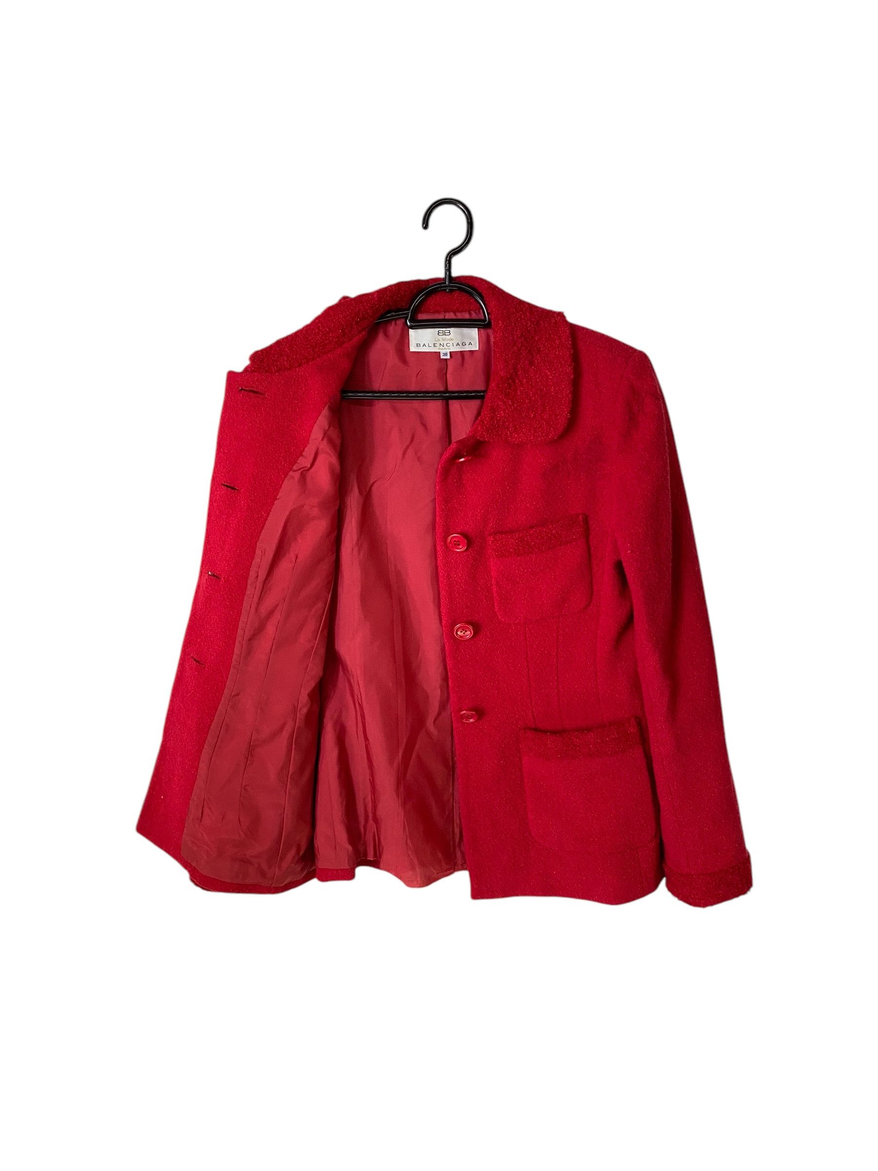 Balenciaga 2000s Balenciaga angora wool blend tailor jacket Size XS / US 0-2 / IT 36-38 - 3 Thumbnail