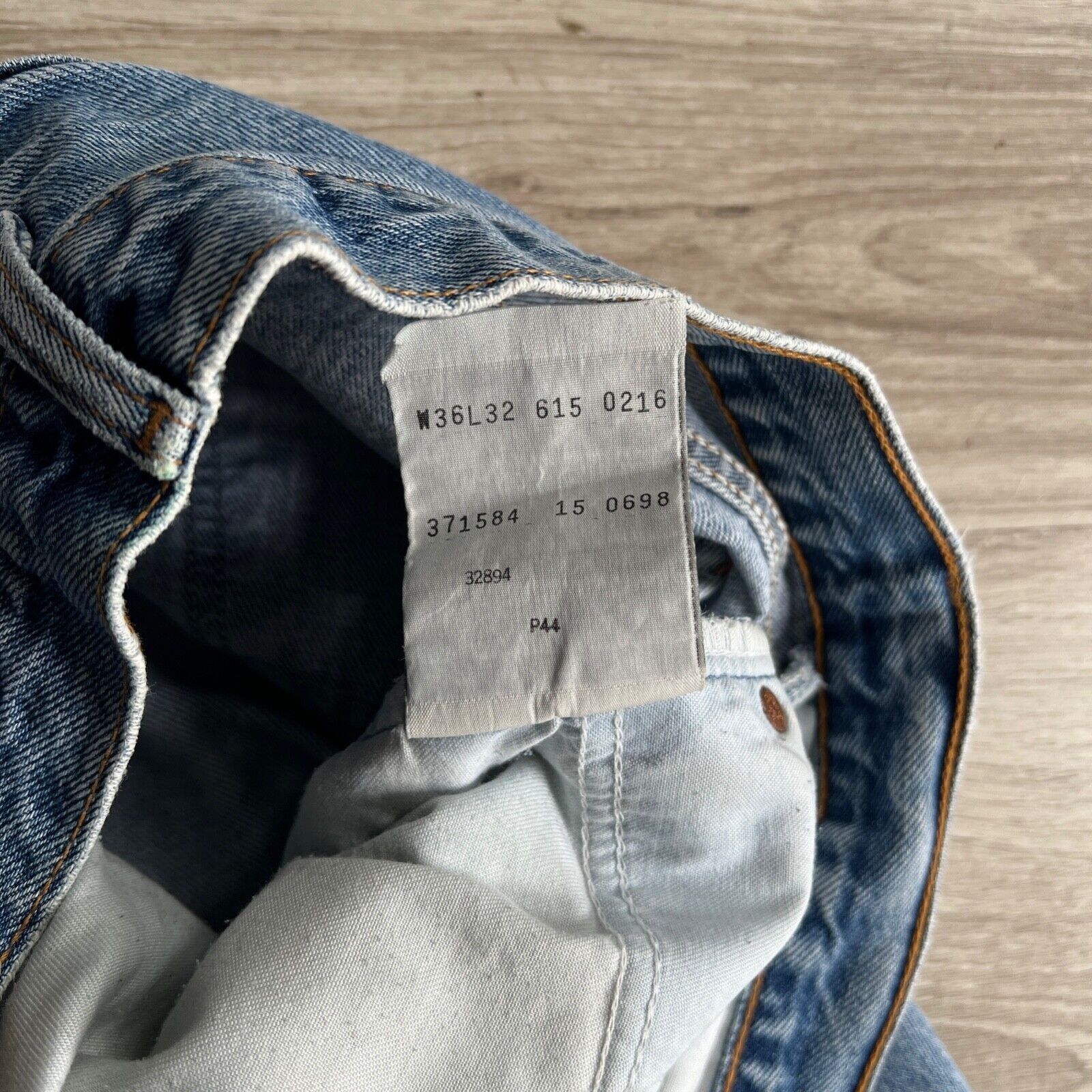 Jean Levi's 615 Orange Tab Vintage Blue Denim Jeans 8739AC Size US 34 / EU 50 - 8 Thumbnail