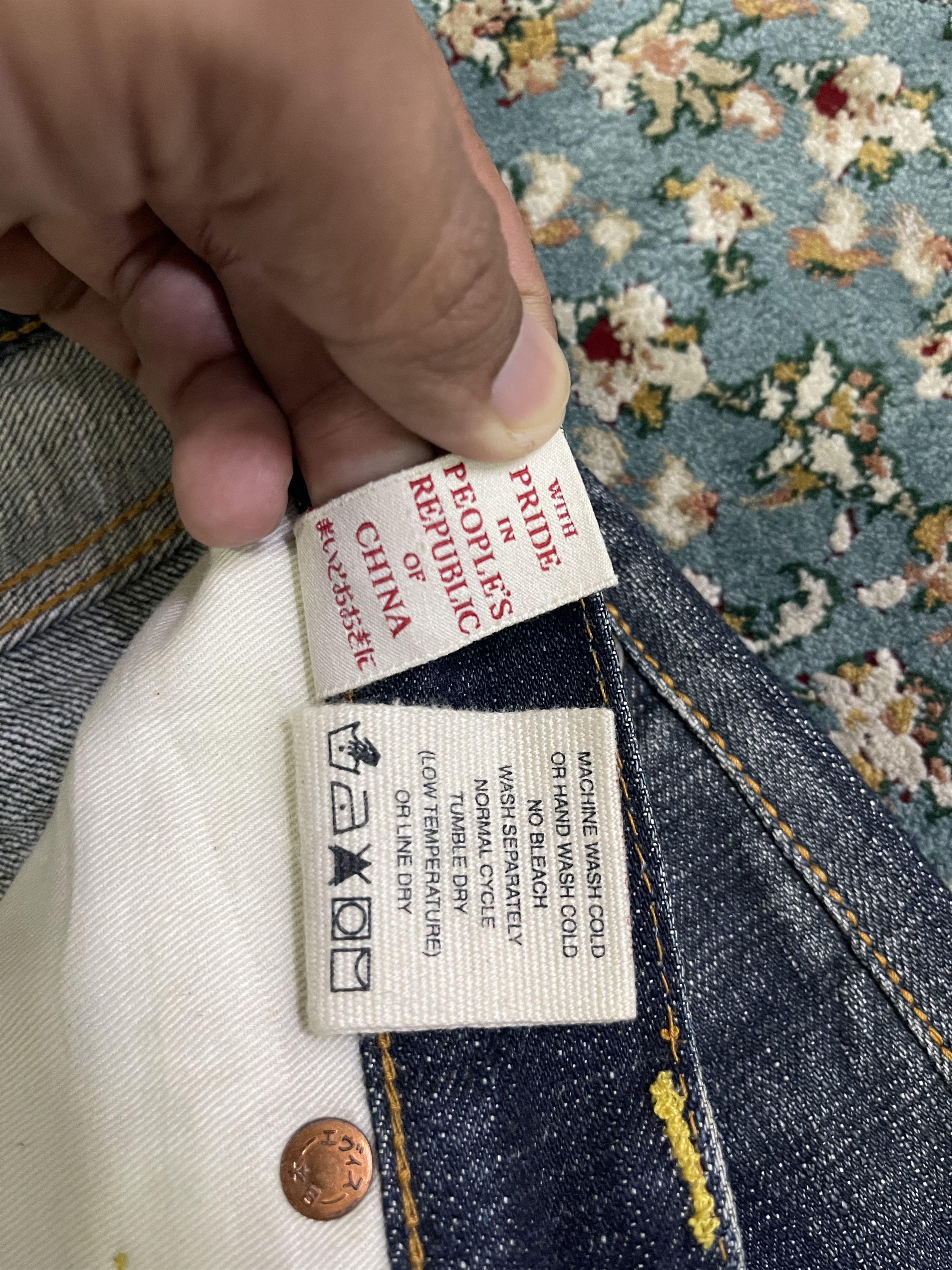 Evisu Vtg RARE Evisu Multipocket Underlicense China Selvedge sz 34 Size US 34 / EU 50 - 17 Thumbnail