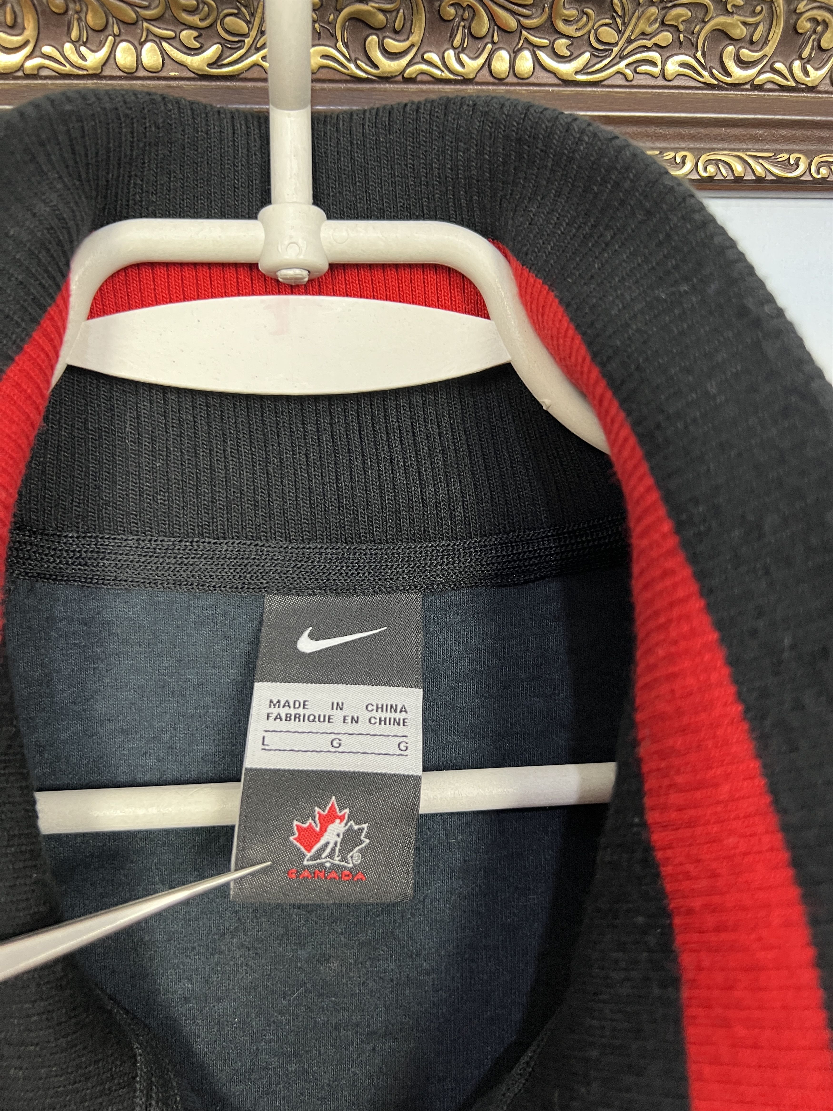 Nike Canada Ice Hockey Train Jacket Track Top Zip National Rare Size US L / EU 52-54 / 3 - 6 Thumbnail