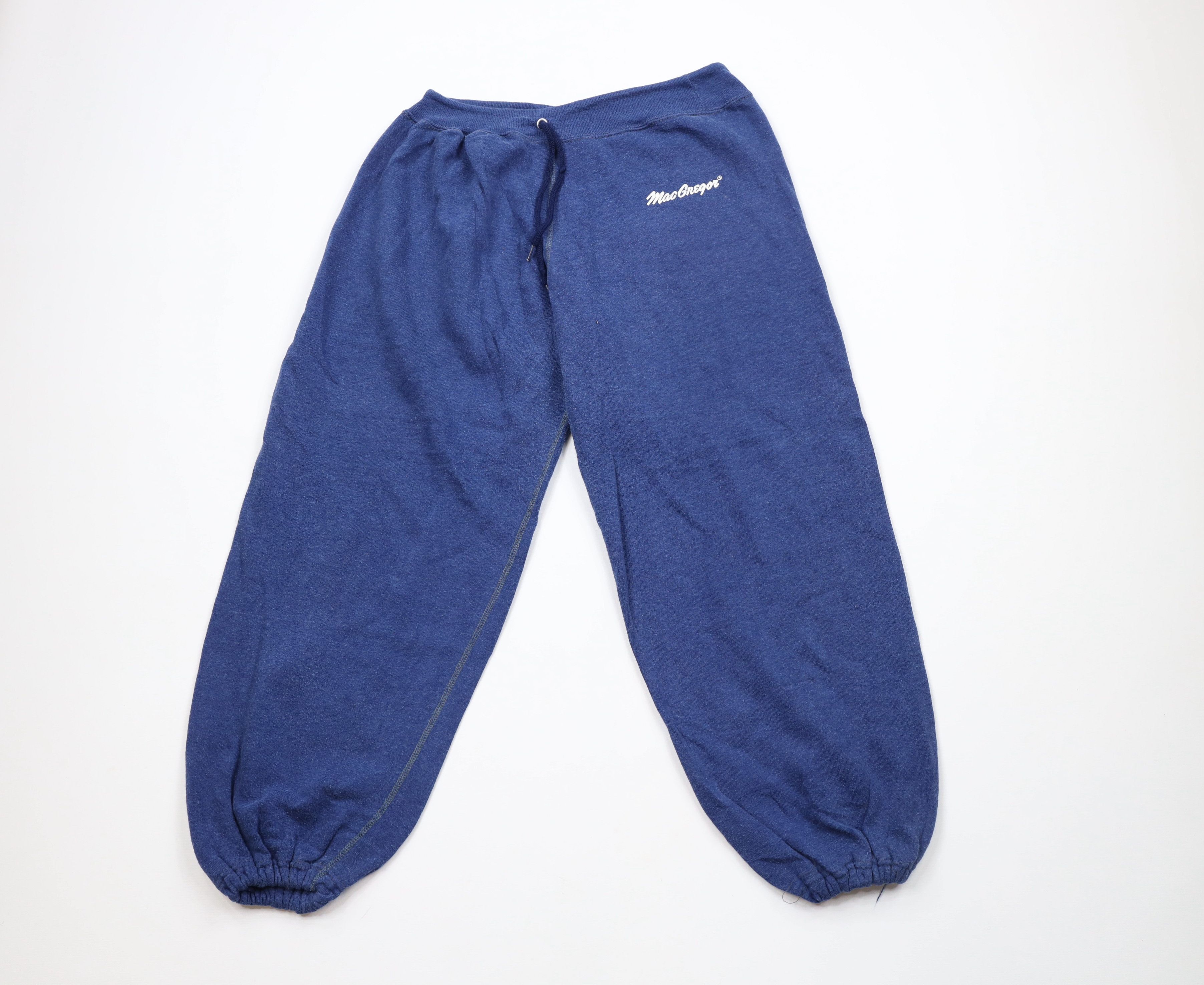 image of Vintage 70's Streetwear Gusseted Sweatpants Joggers Usa in Blue, Men's (Size 36)