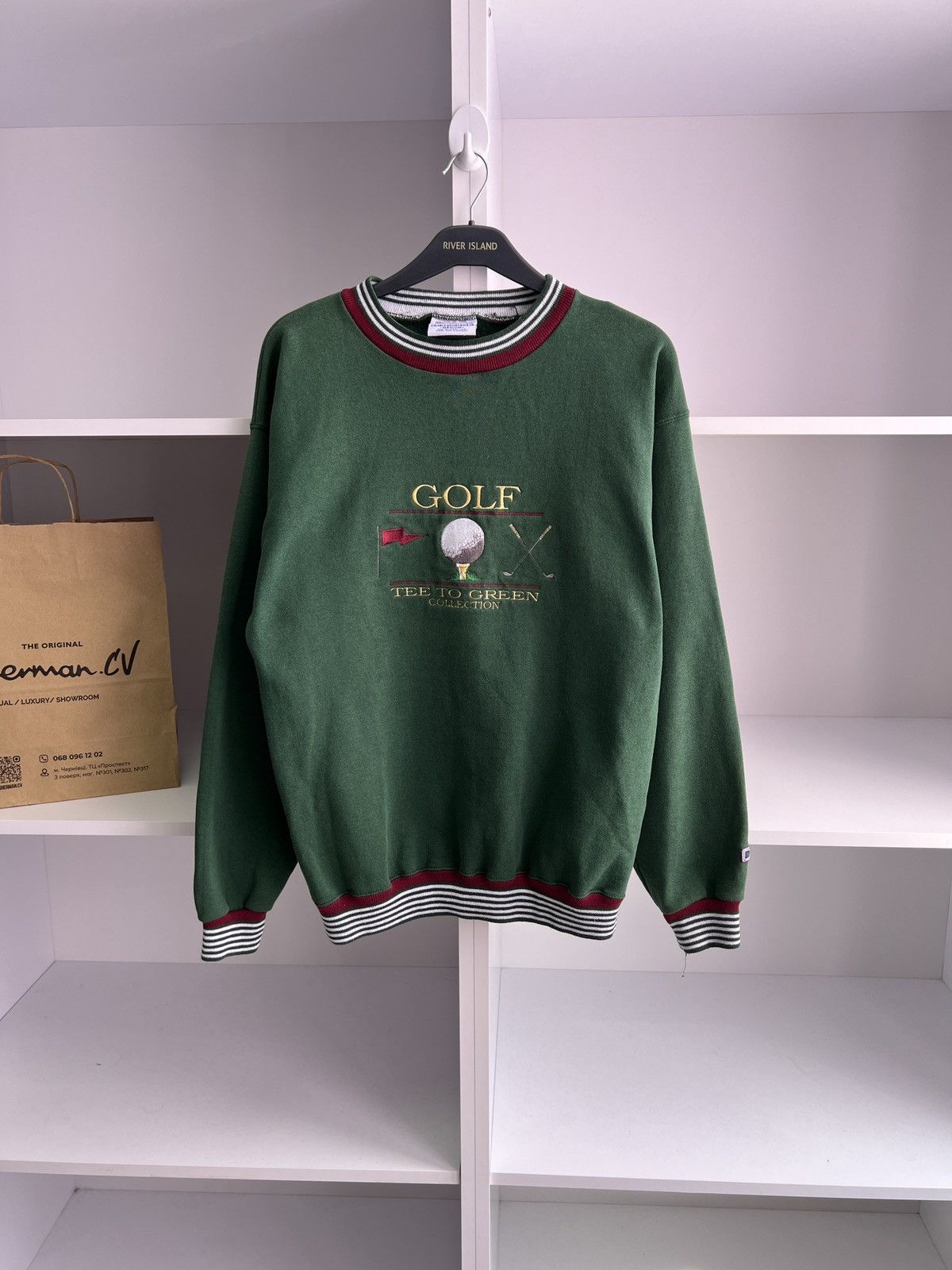 Designer × Vintage Vintage Golf Tee To Green Collection Sweatshirt Size US M / EU 48-50 / 2 - 3 Thumbnail
