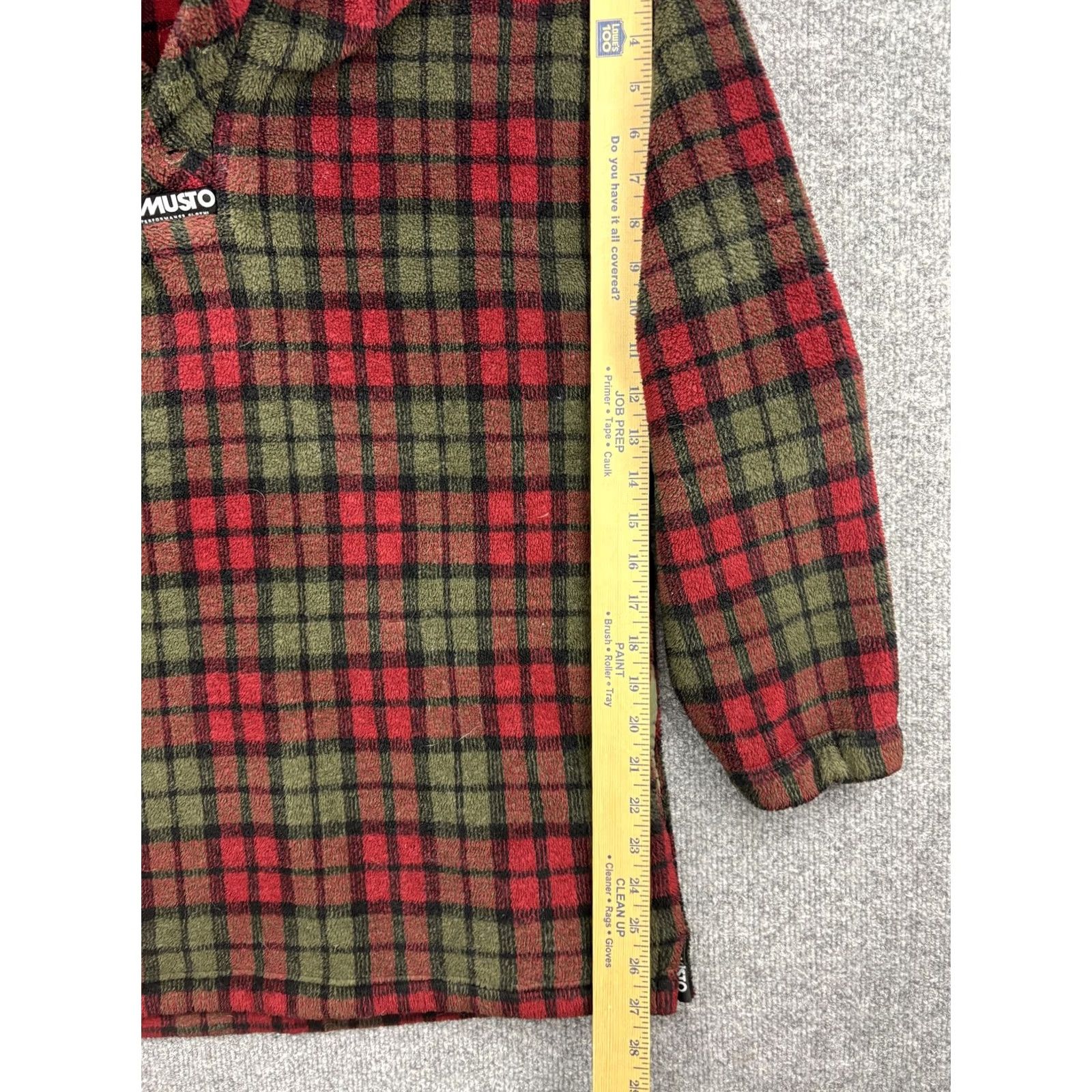 Musto Musto Snugs Polartec Pullover Mens M Red Plaid Long Sleeve Fleece Top Size US M / EU 48-50 / 2 - 5 Thumbnail