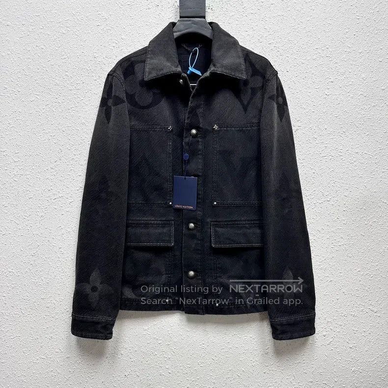 Louis Vuitton Louis Vuitton Jacquard Logo washed denim jacket Size US S / EU 44-46 / 1 - 1 Thumbnail