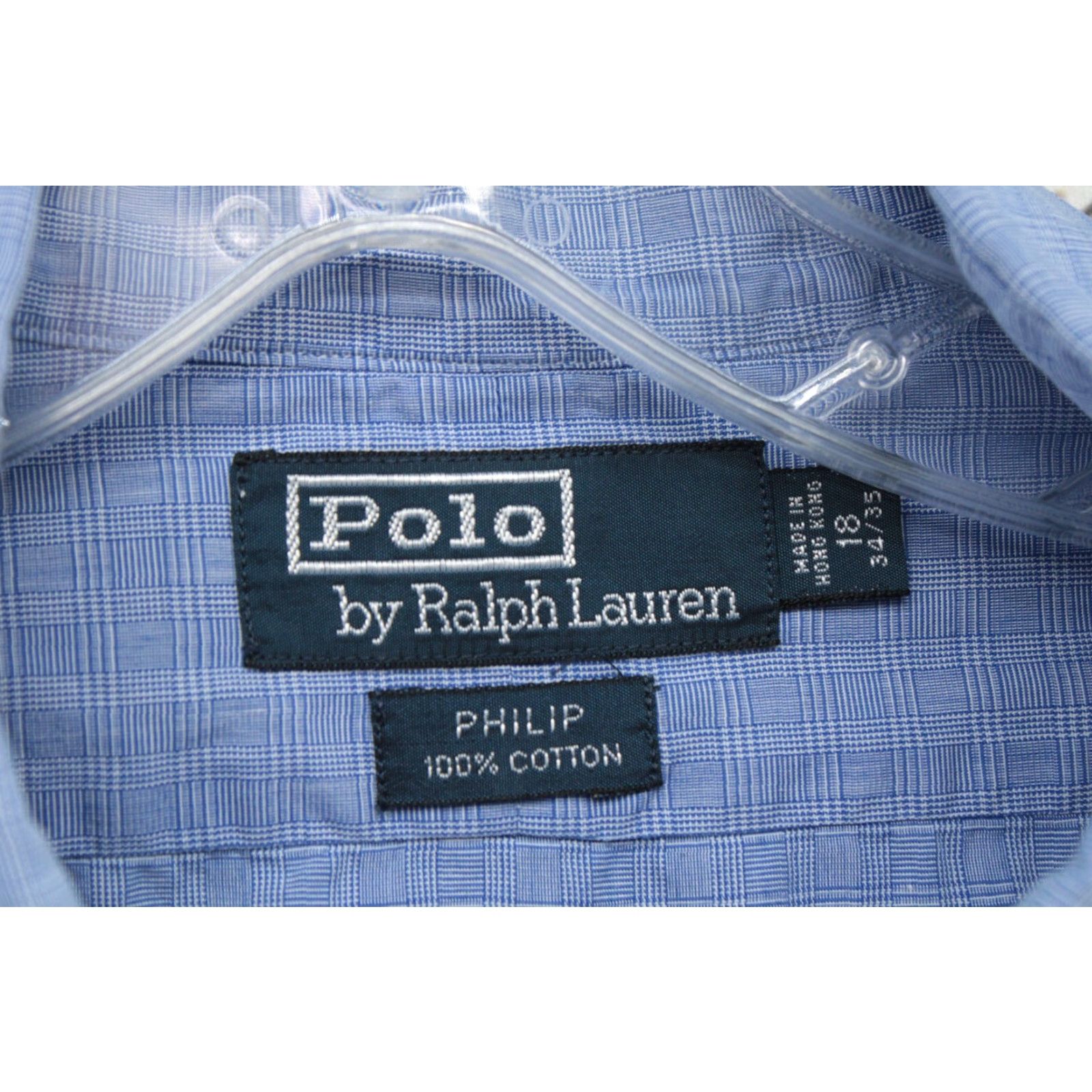 Polo Ralph Lauren VINTAGE Polo Ralph Lauren Philips Shirt Men's 18 34/35 Button Up Blue Checks Size US XXL / EU 58 / 5 - 5 Thumbnail