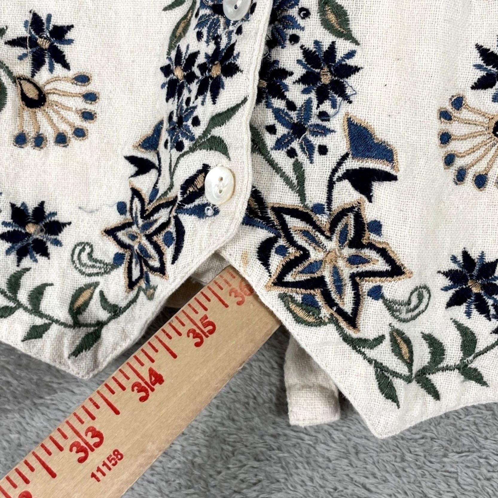 Vintage VINTAGE Paul Harris Design Floral Vest Womens M Embroidered Tie Back Boho Artsy Size M / US 6-8 / IT 42-44 - 5 Thumbnail