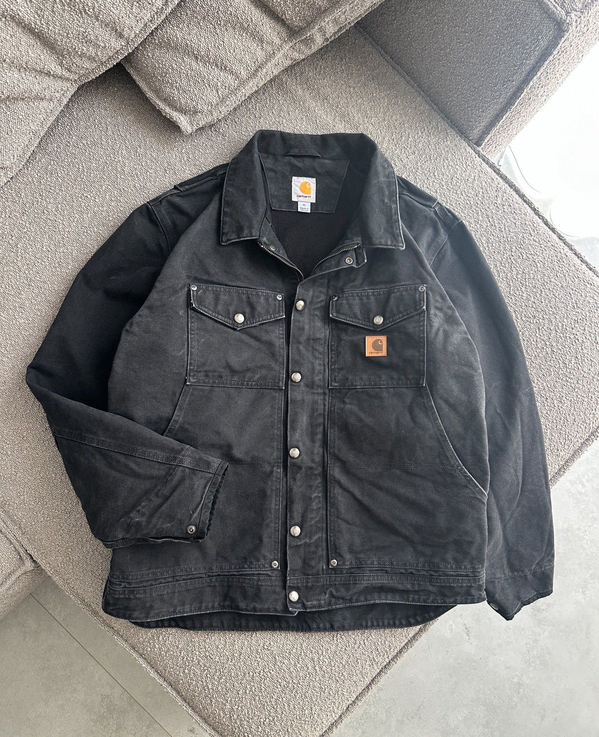 Carhartt × Vintage Vintage CARHARTT Berwick Workwear Fleece Lined Jacket 101230 Size US XL / EU 56 / 4 - 1 Thumbnail