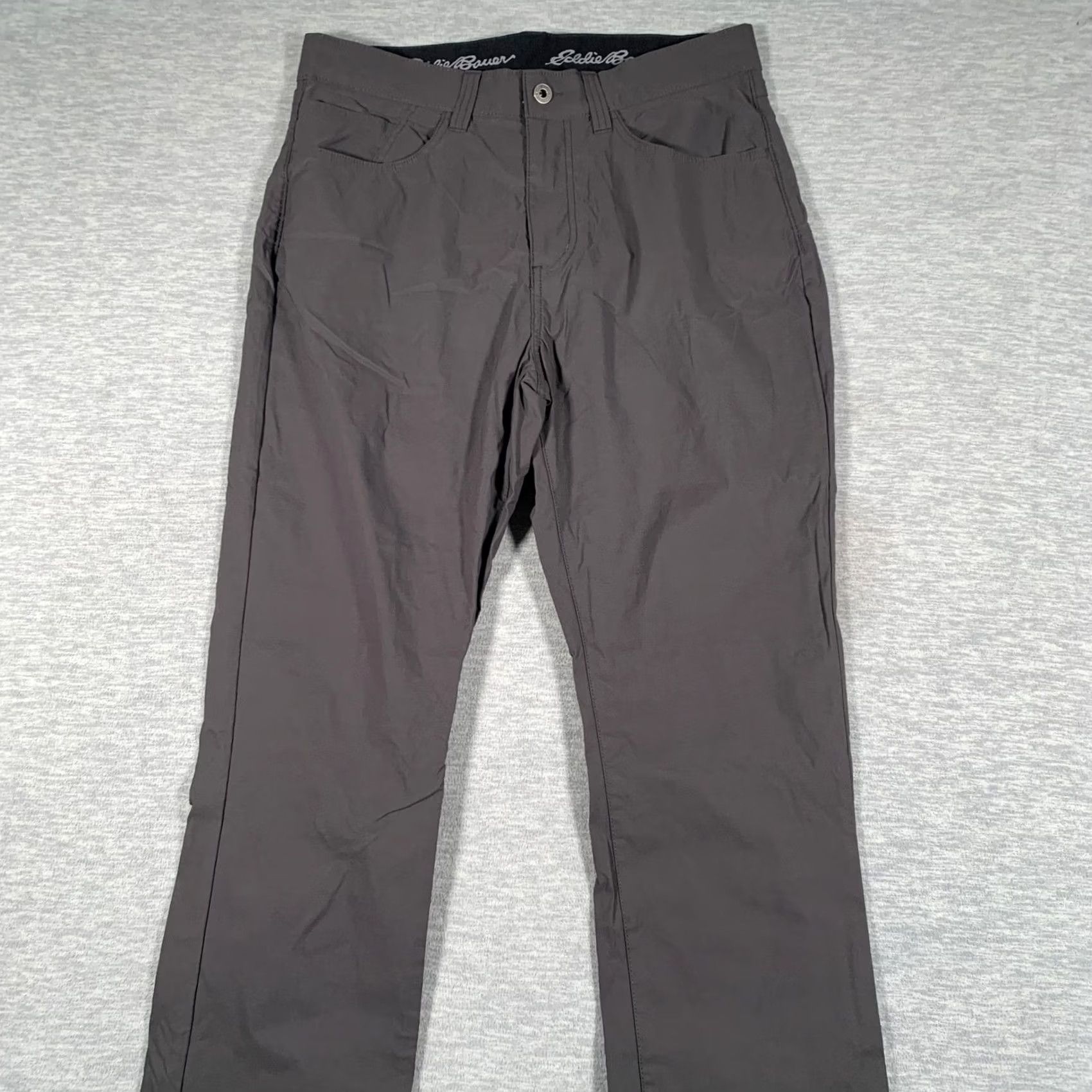 Eddie Bauer Eddie Bauer Pants Mens 34x29 Gray Stretch Nylon Hiking Zip Pocket Outdoor Travel Khakis Straight Leg Mens Mens 34 Gray Size US 34 / EU 50 - 2 Thumbnail