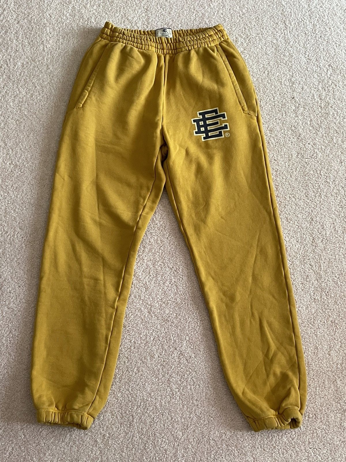 image of Eric Emanuel Size Medium Yellow Sweatpants, Men's