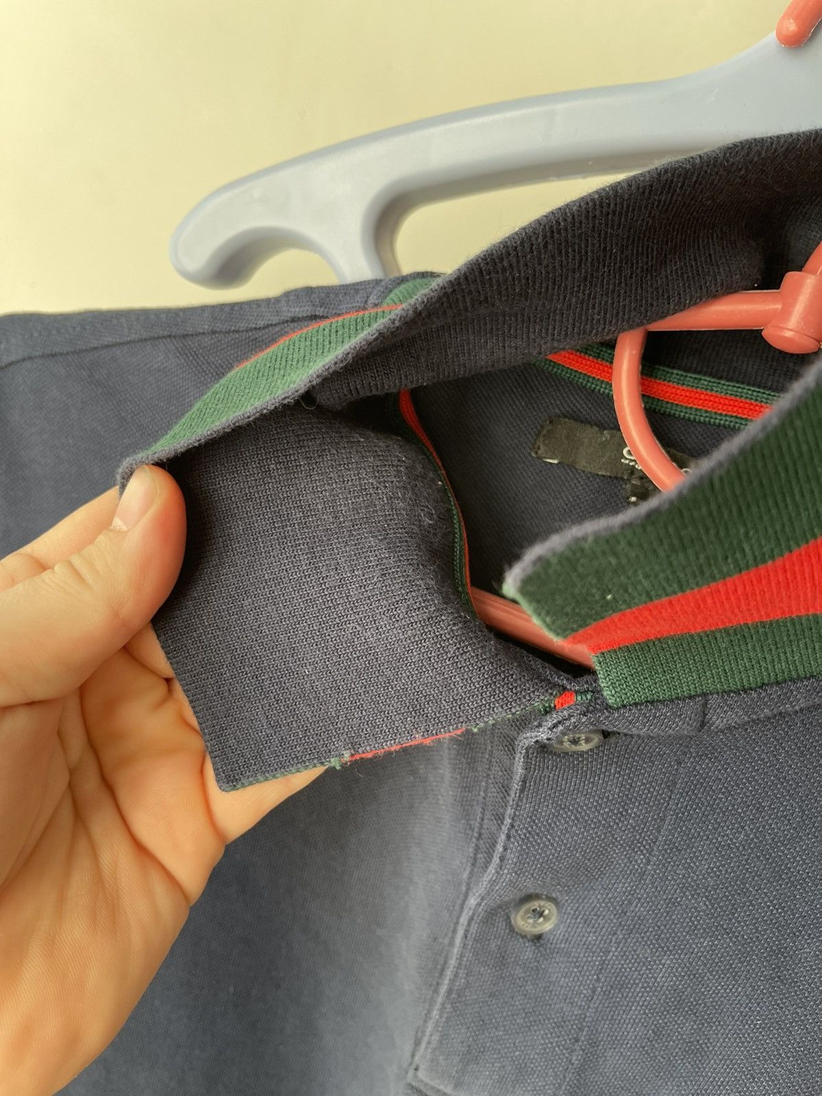 Gucci GUCCI Vintage Men's Navy Blue Polo Shirt Logo Size M Italy Size US M / EU 48-50 / 2 - 12 Thumbnail